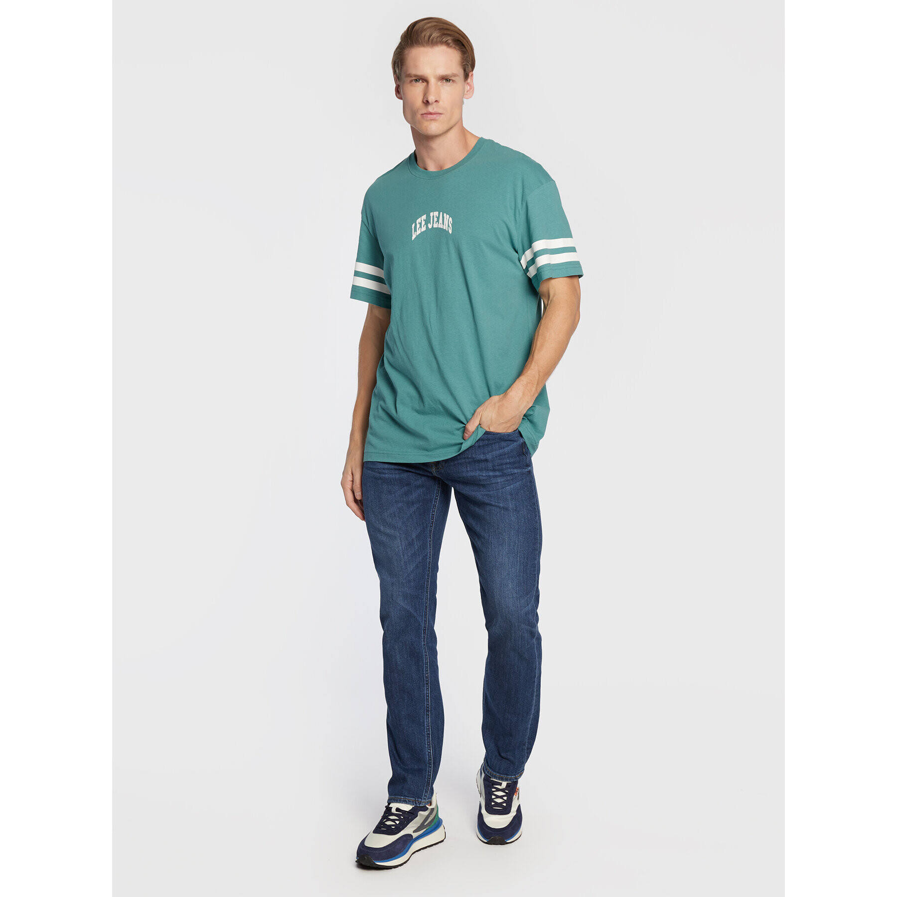 Lee Tricou College L69BFQDO Verde Relaxed Fit - Pled.ro