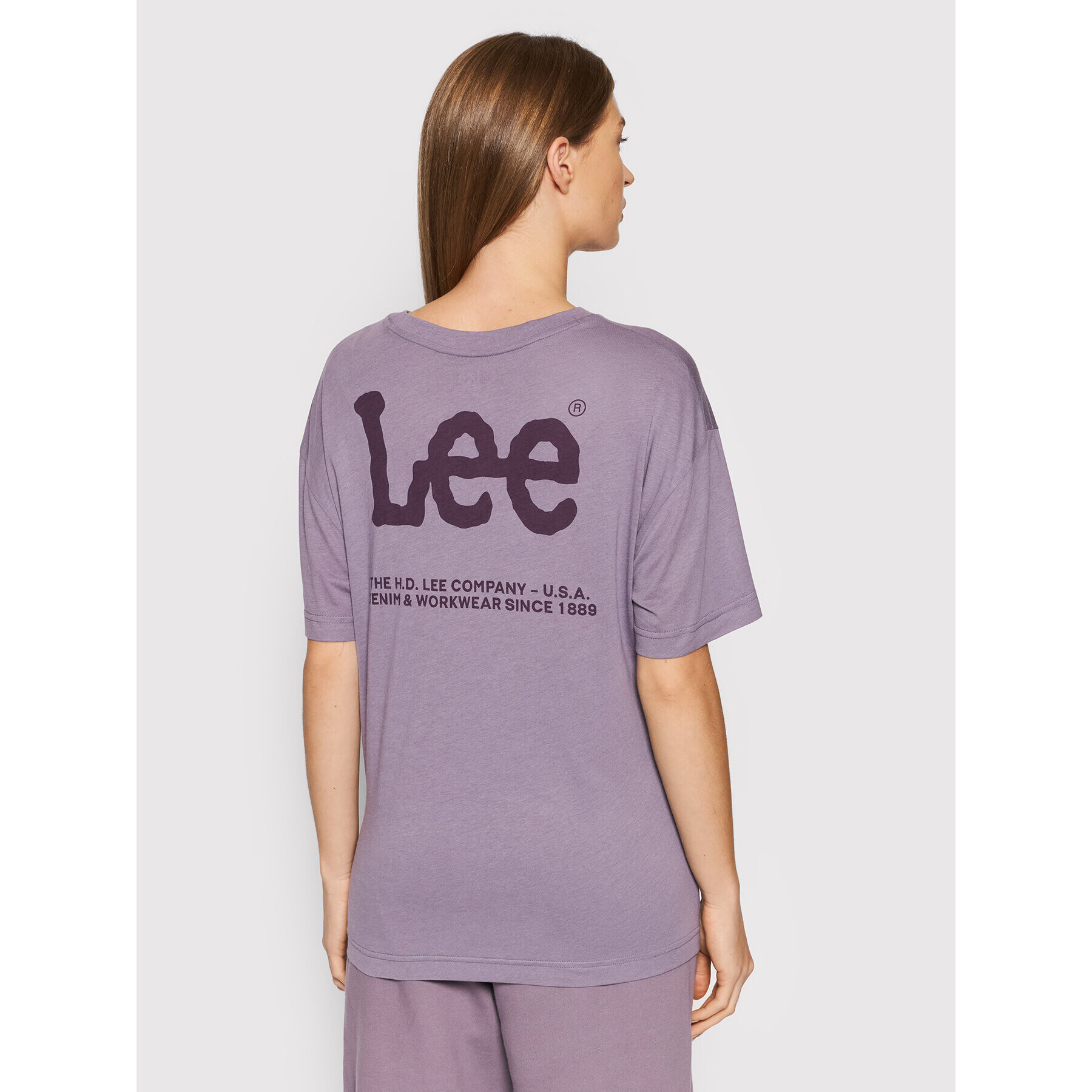 Lee Tricou Crew L43PBYTZ Violet Relaxed Fit - Pled.ro