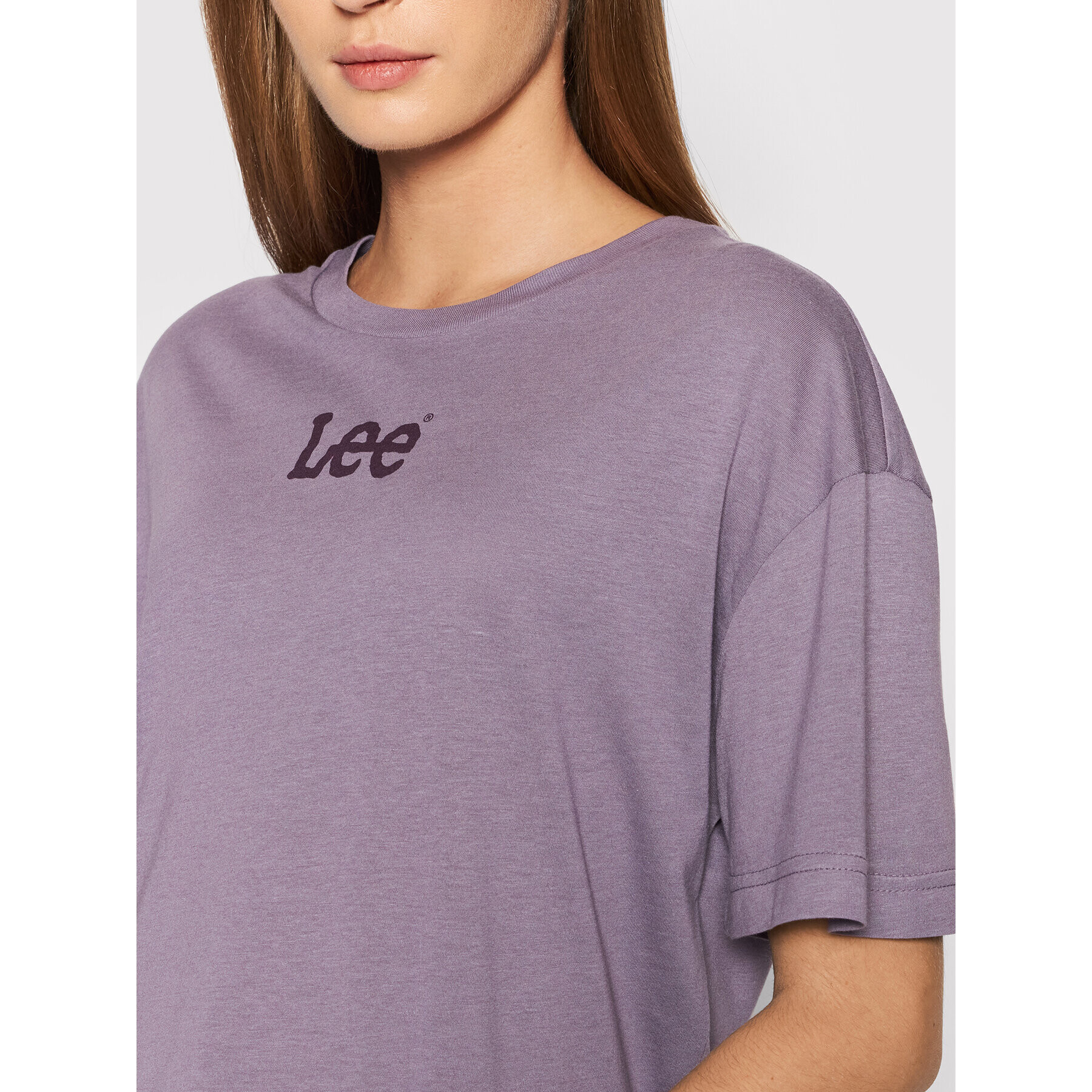 Lee Tricou Crew L43PBYTZ Violet Relaxed Fit - Pled.ro