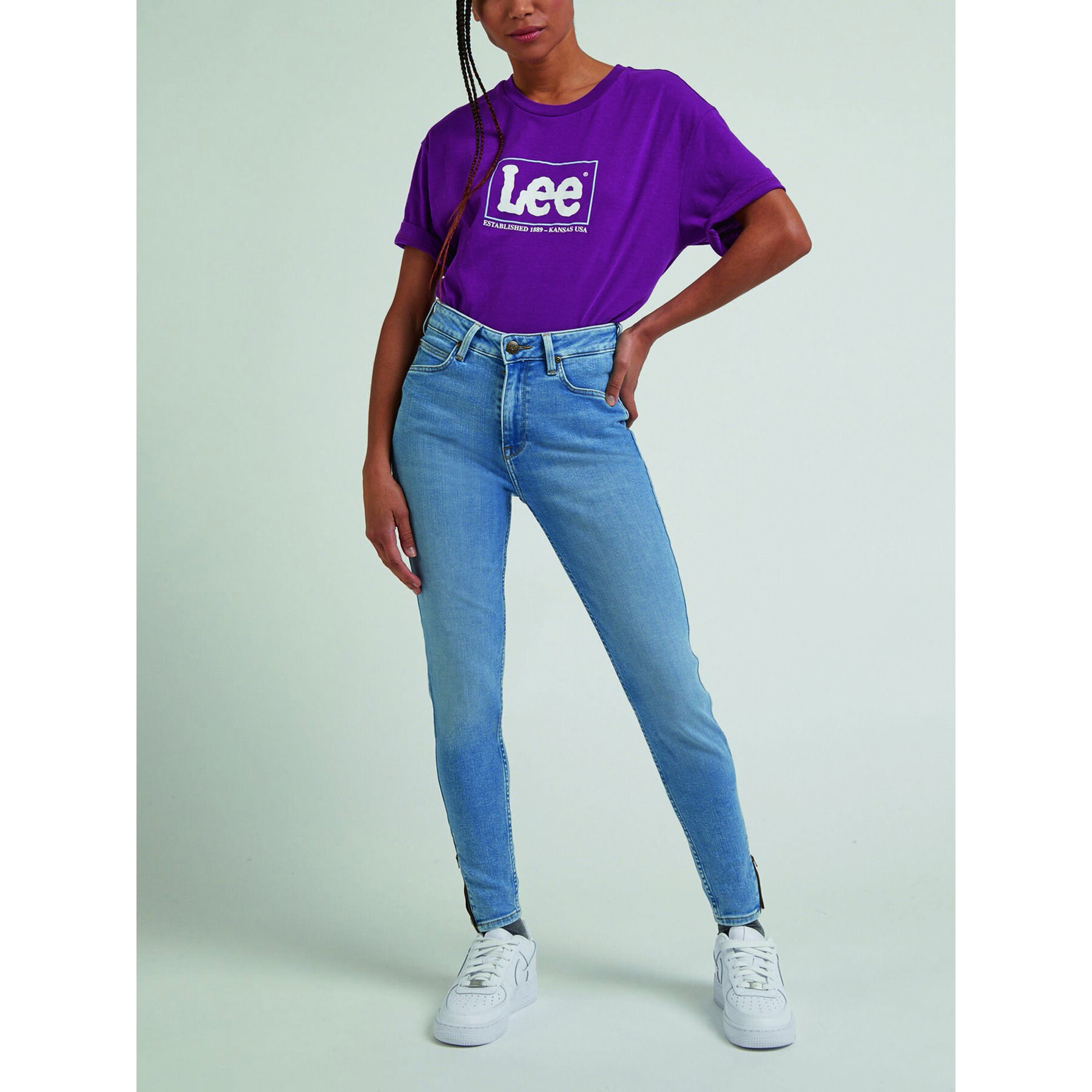 Lee Tricou L43UEPA10 Violet Regular Fit - Pled.ro