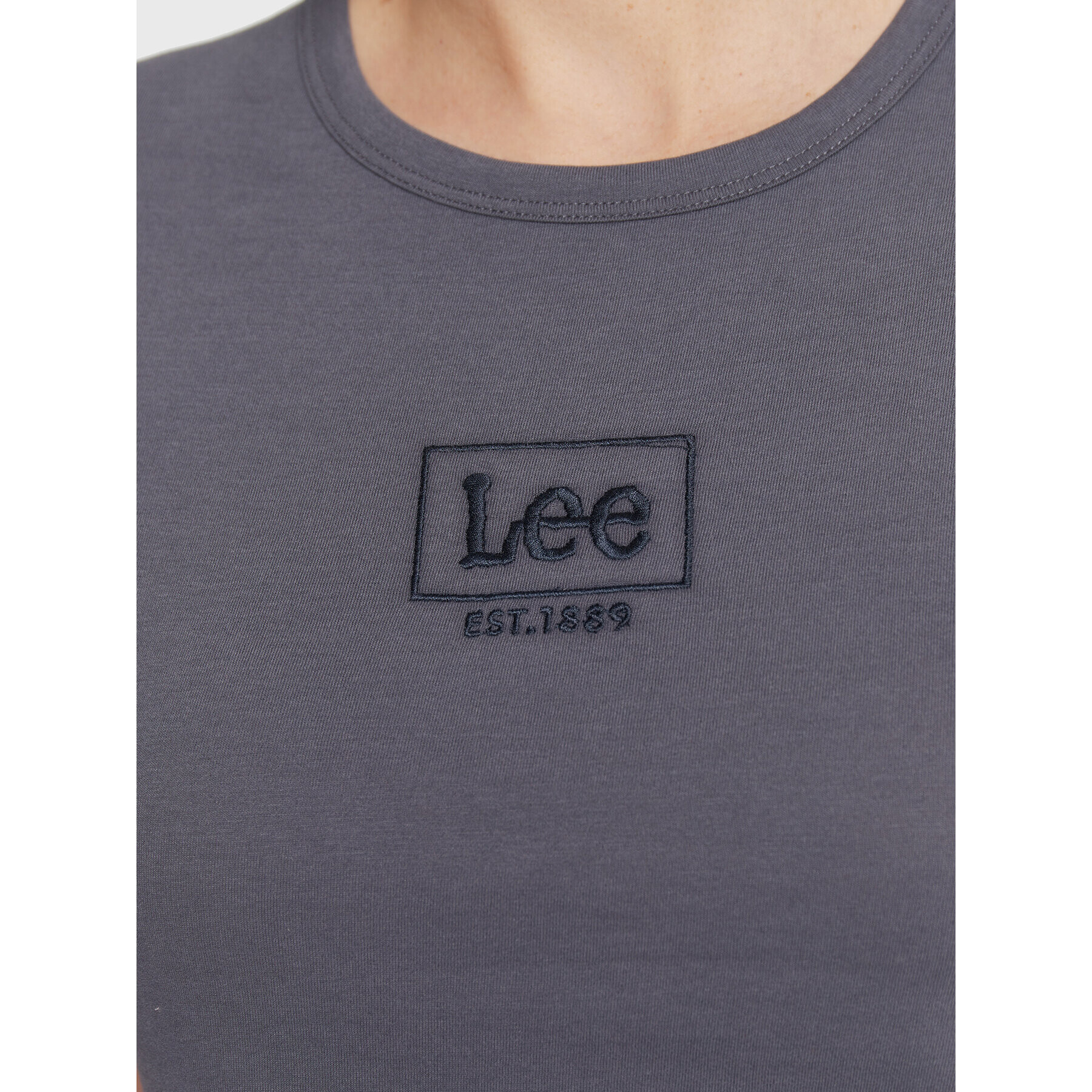 Lee Tricou L44WYGTX Gri Slim Fit - Pled.ro