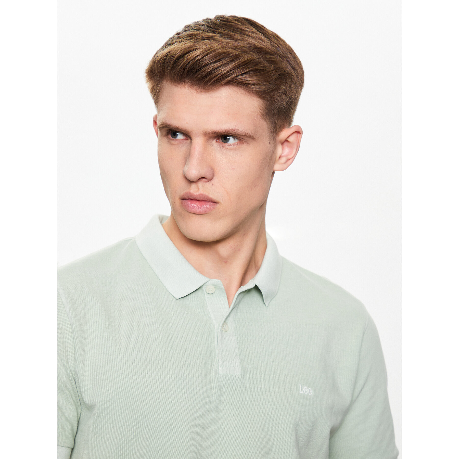 Lee Tricou polo L65CQS41 Verde Regular Fit - Pled.ro