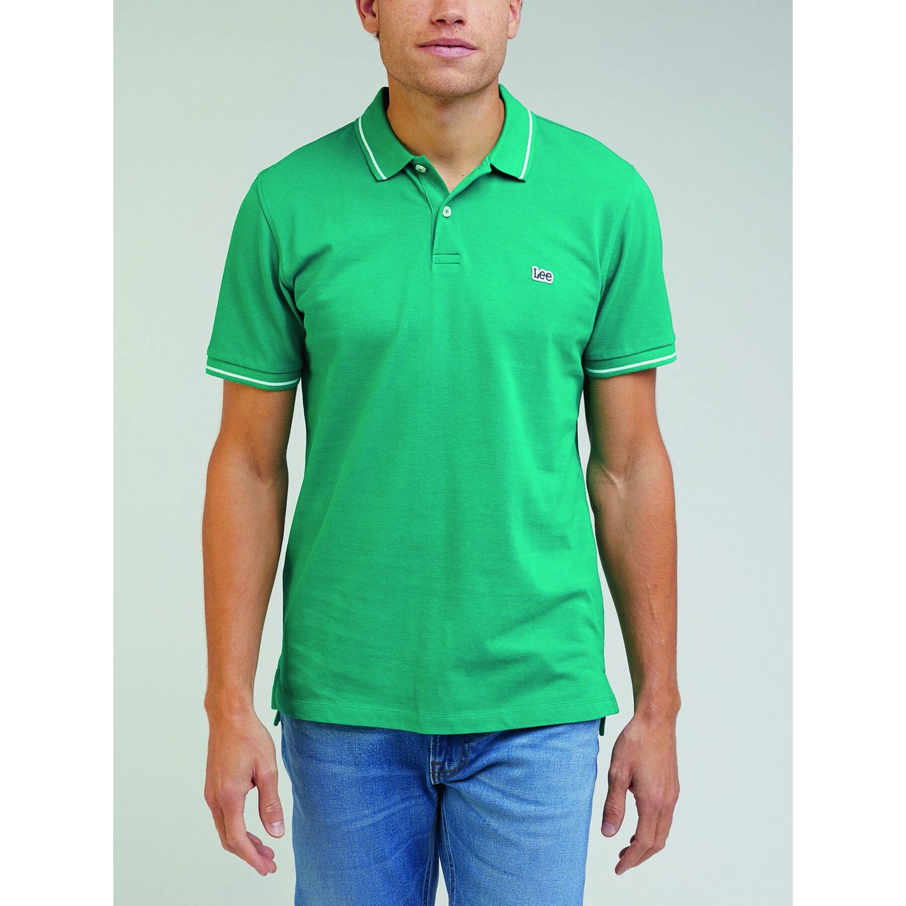 Lee Tricou polo Pique L61ARLA12 Verde Regular Fit - Pled.ro