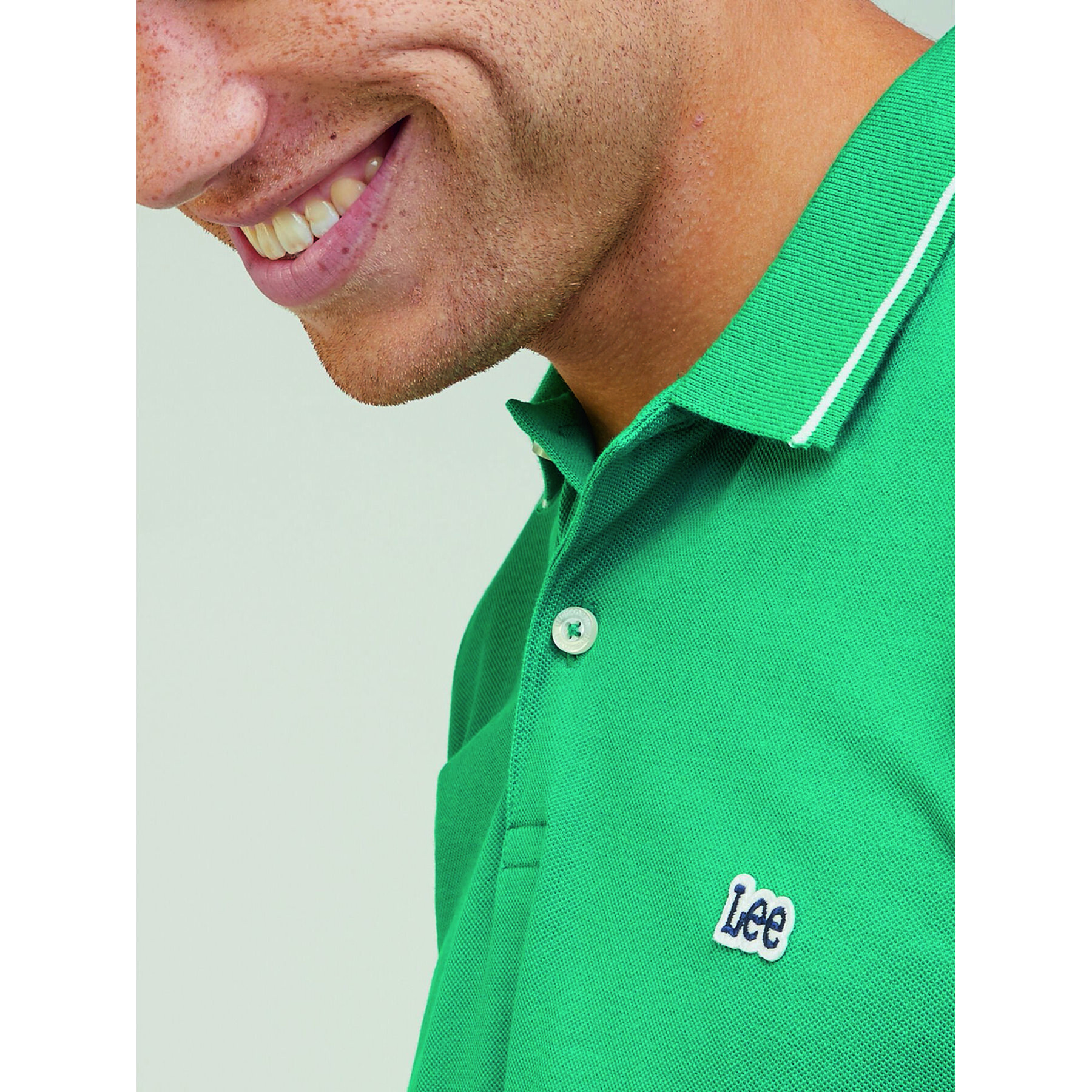 Lee Tricou polo Pique L61ARLA12 Verde Regular Fit - Pled.ro