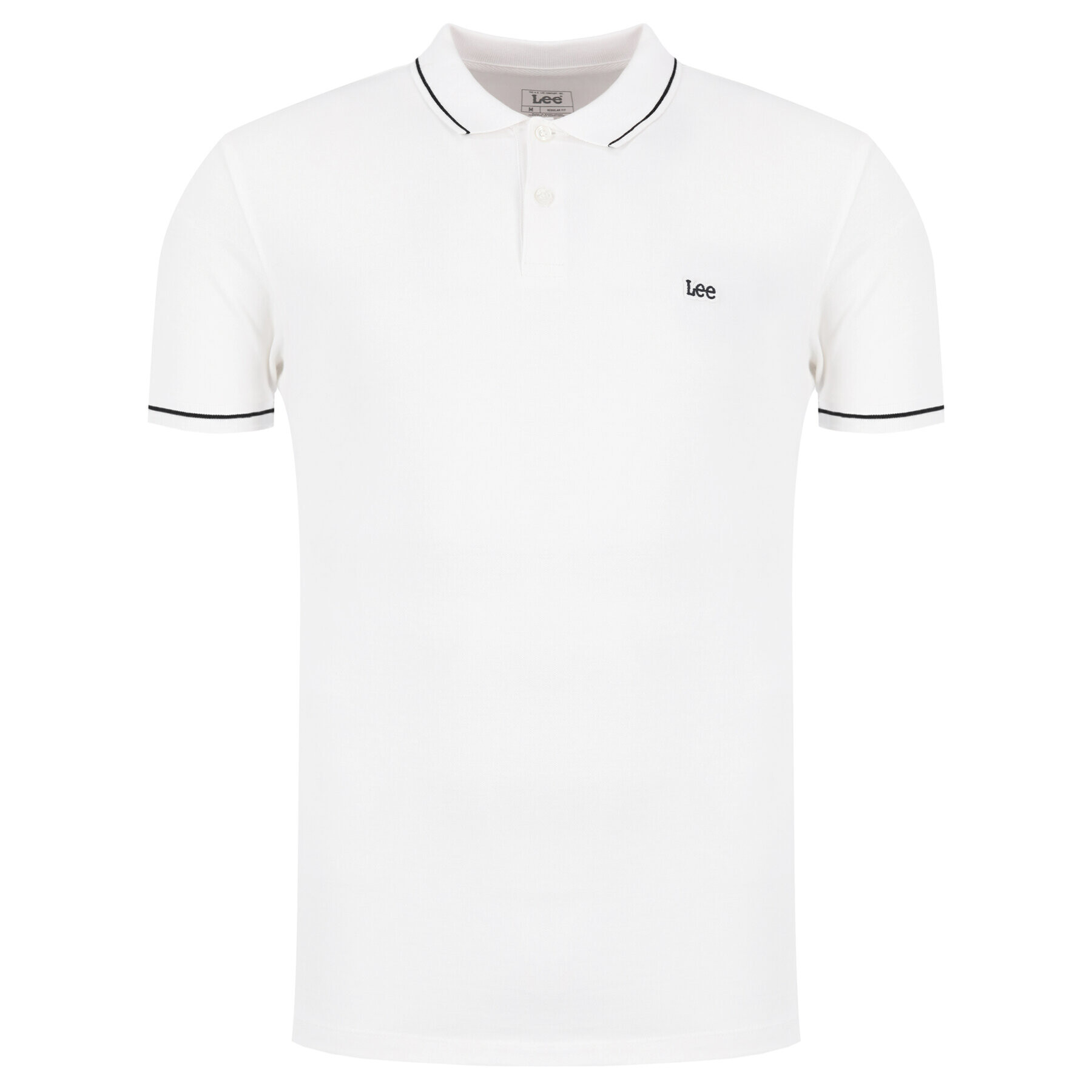 Lee Tricou polo Pique L61ARLLJ Alb Regular Fit - Pled.ro