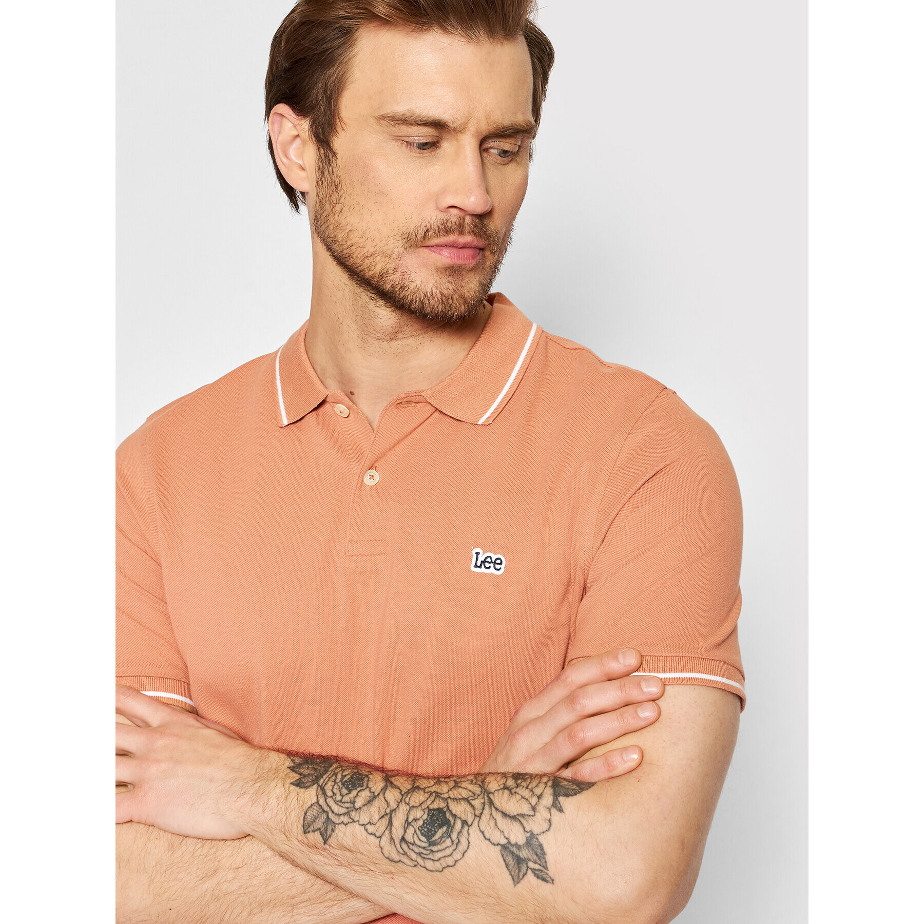 Lee Tricou polo Pique L61ARLUK Portocaliu Regular Fit - Pled.ro