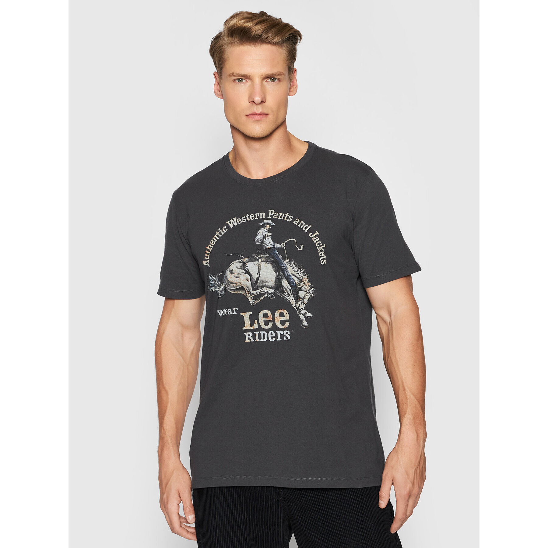 Lee Tricou Rider L60VFEON Gri Regular Fit - Pled.ro