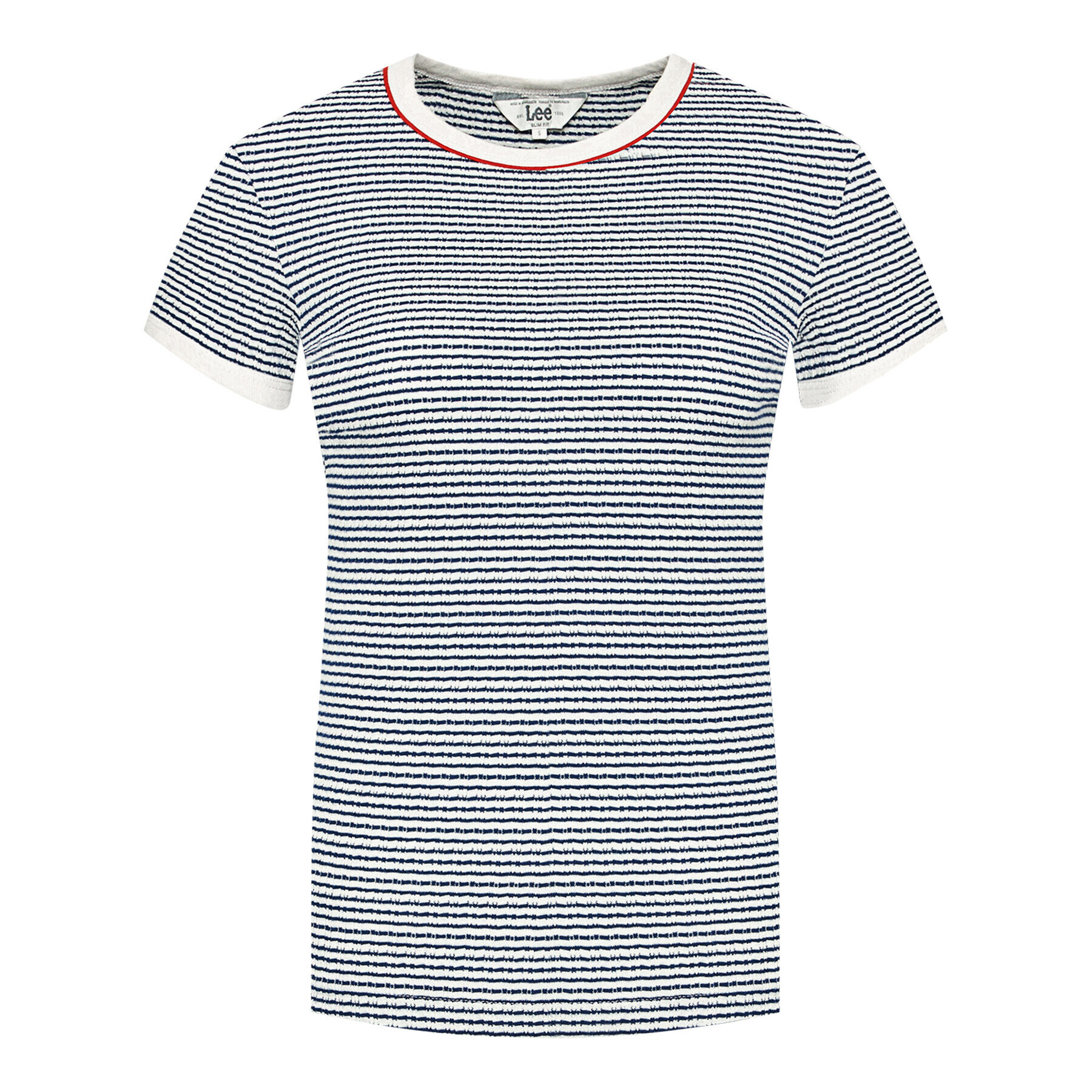 Lee Tricou Striped Ribbed L44SPFLR Colorat Slim Fit - Pled.ro