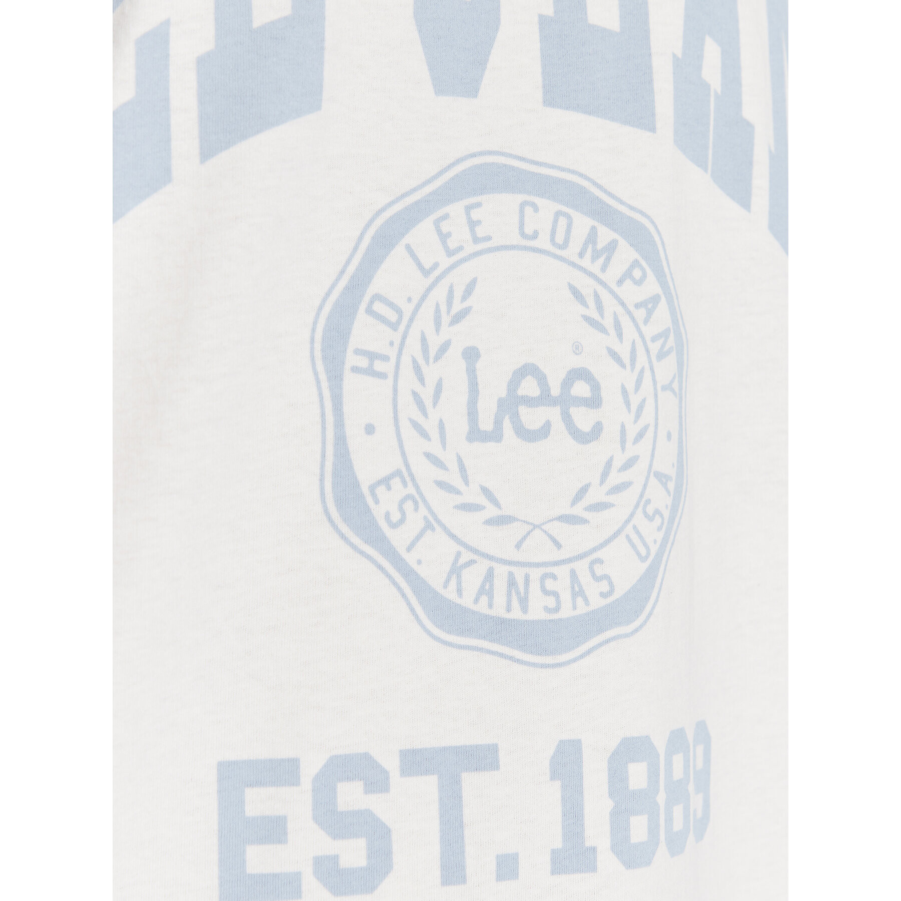 Lee Tricou Varsity L69CFENQ 112322787 Écru Loose Fit - Pled.ro