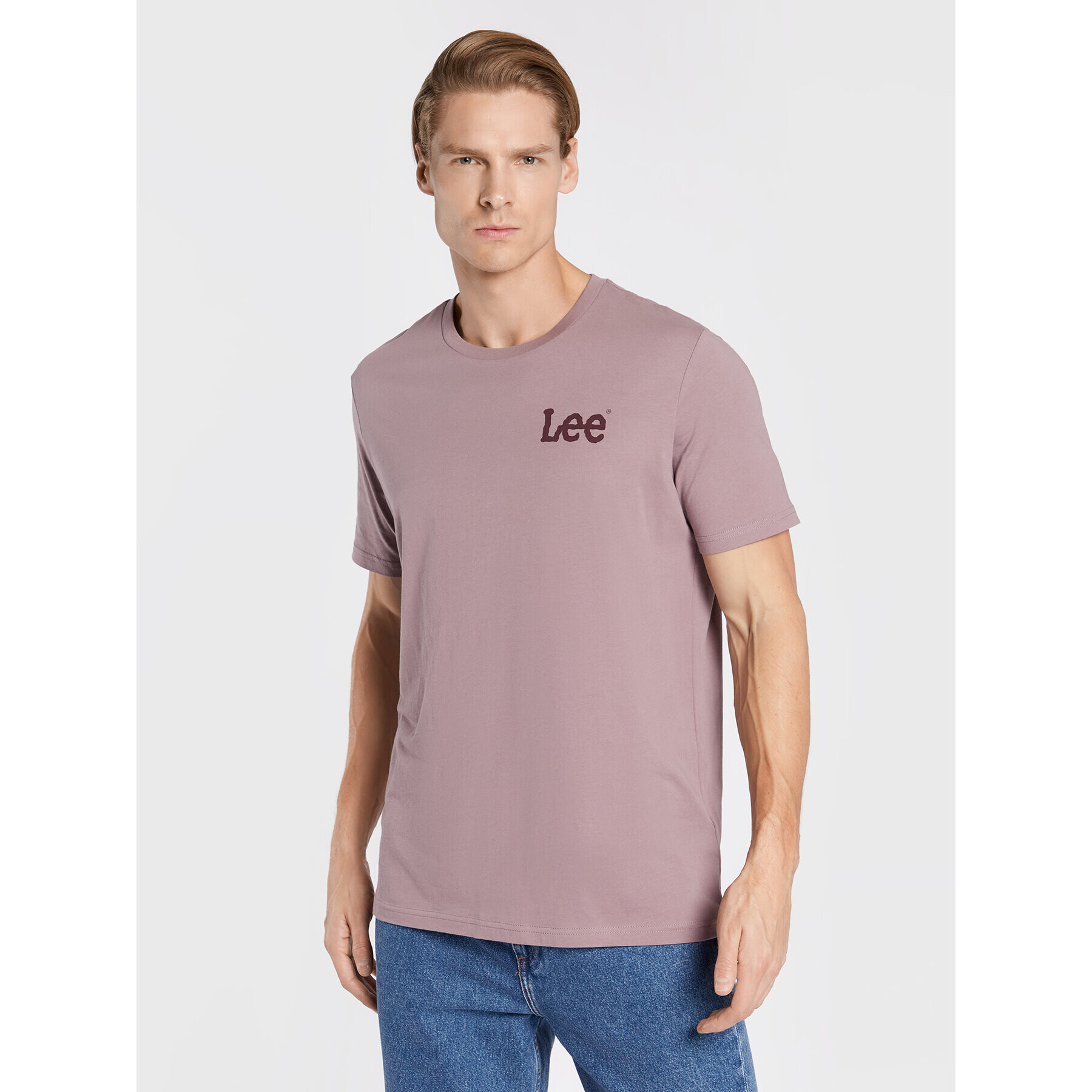 Lee Tricou Wobbly Logo L65QAI70 112321768 Violet Regular Fit - Pled.ro