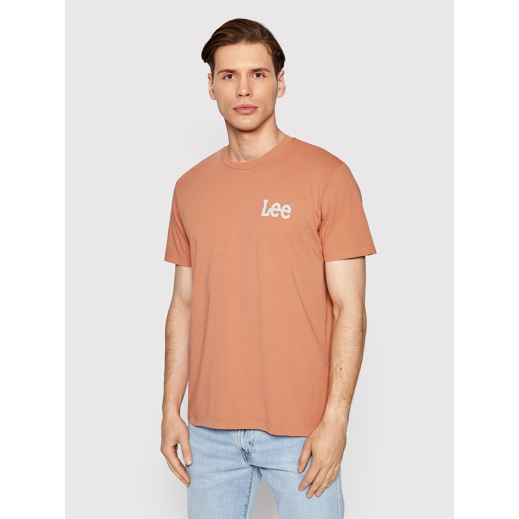 Lee Tricou Wobbly Logo L65QAIUK Roșu Regular Fit - Pled.ro