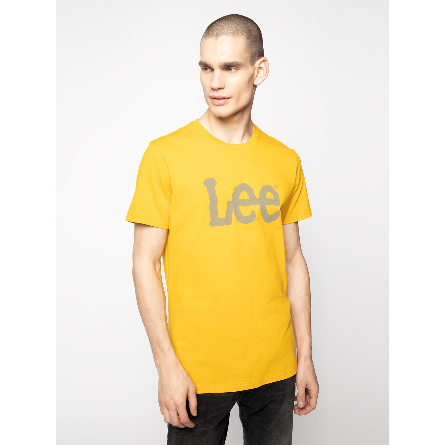 Lee Tricou Wobbly Logo Tee L65QFENF Galben Regular Fit - Pled.ro