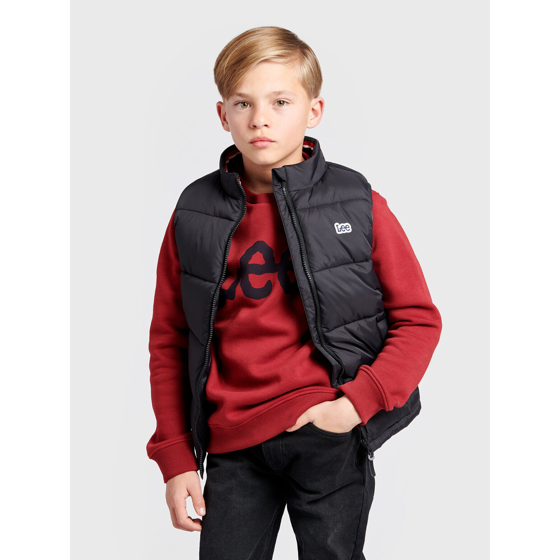 Lee Vestă Gilet 0036 Negru Regular Fit - Pled.ro