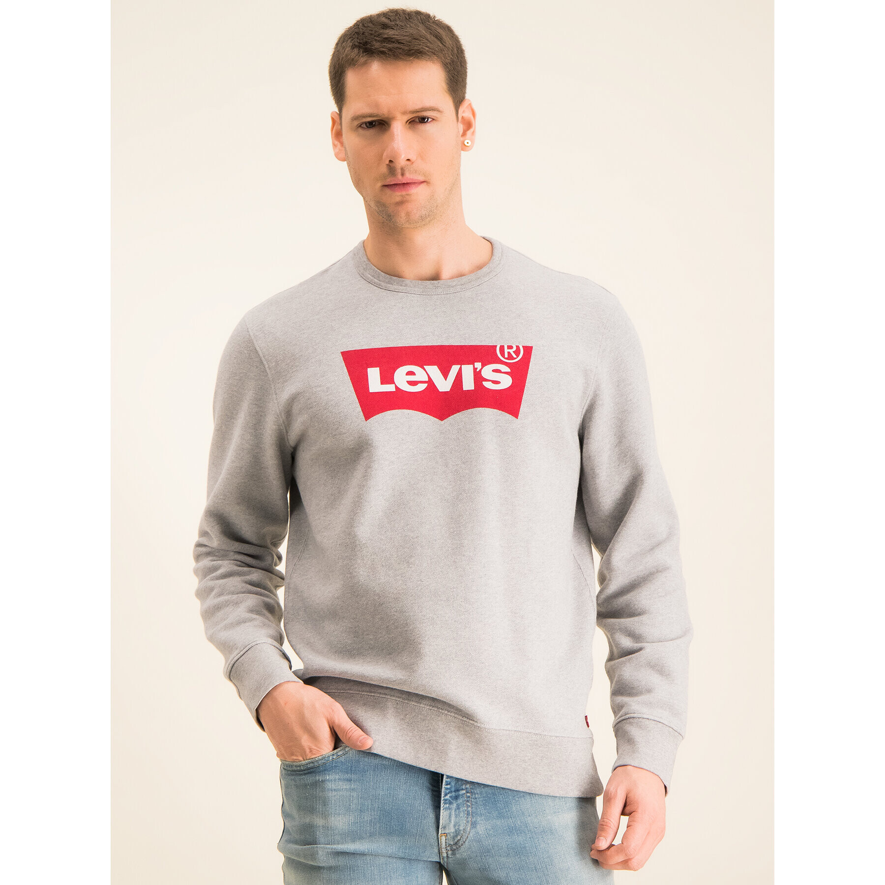 Levi's® Bluză Graphic Crew 17895-0079 Gri Regular Fit - Pled.ro