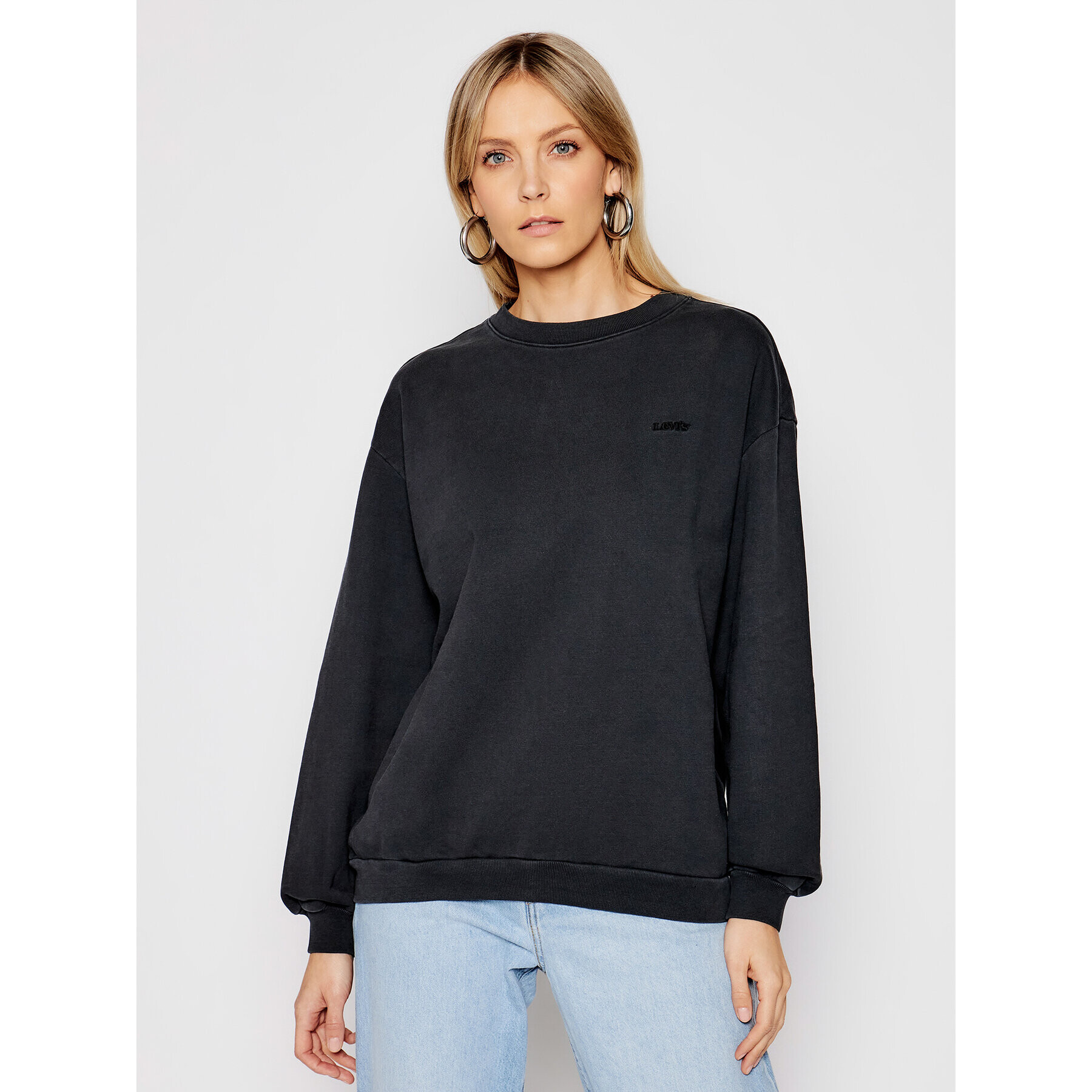 Levi's® Bluză Melrose Slouchy Crew 32951-0003 Negru Regular Fit - Pled.ro