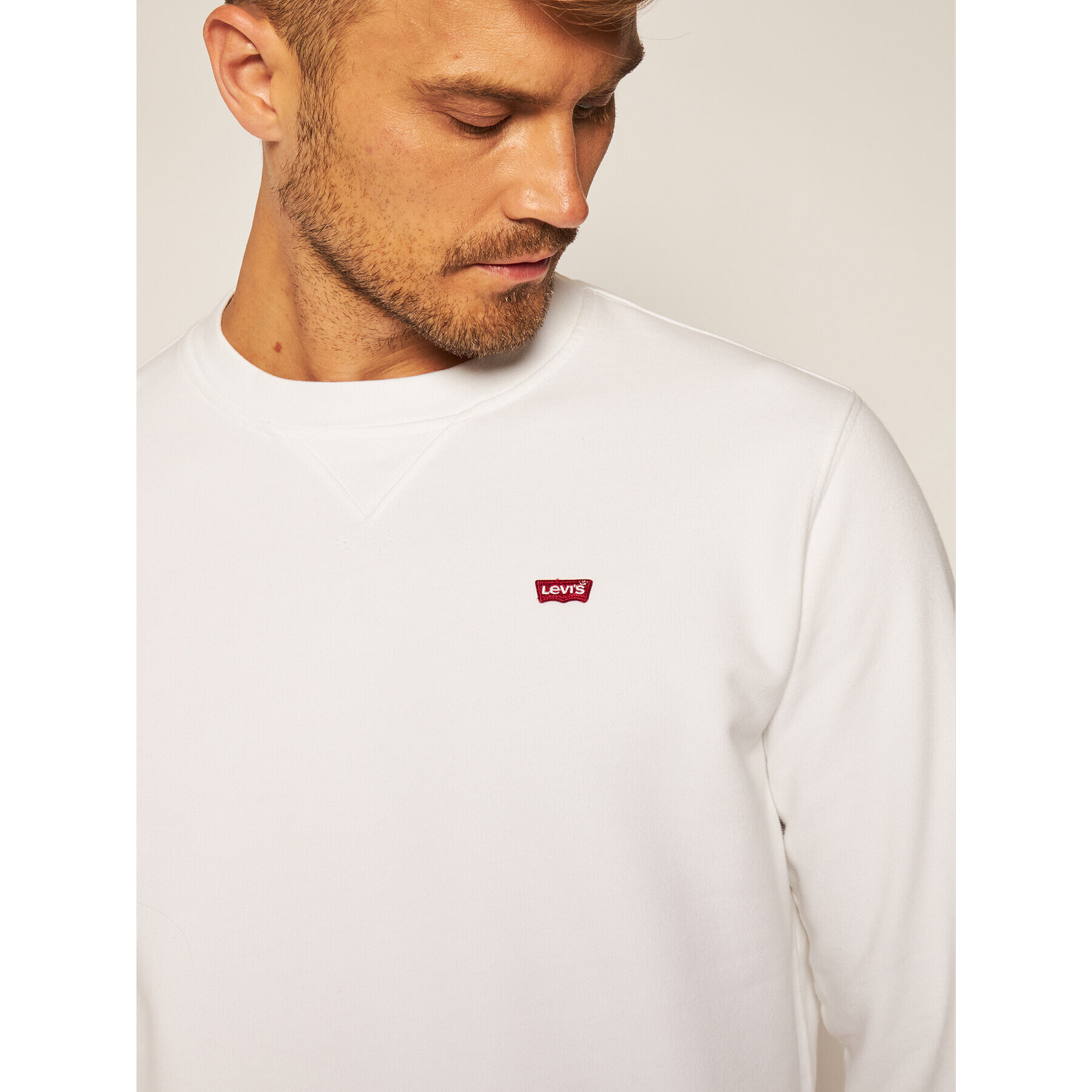 Levi's® Bluză Orginal Crew 35909-0000 Alb Regular Fit - Pled.ro