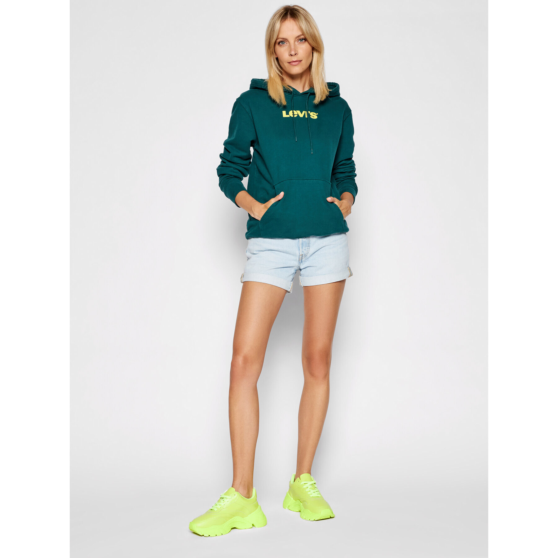 Levi's® Bluză Unisex Graphic A2410-0003 Verde Standard Fit - Pled.ro