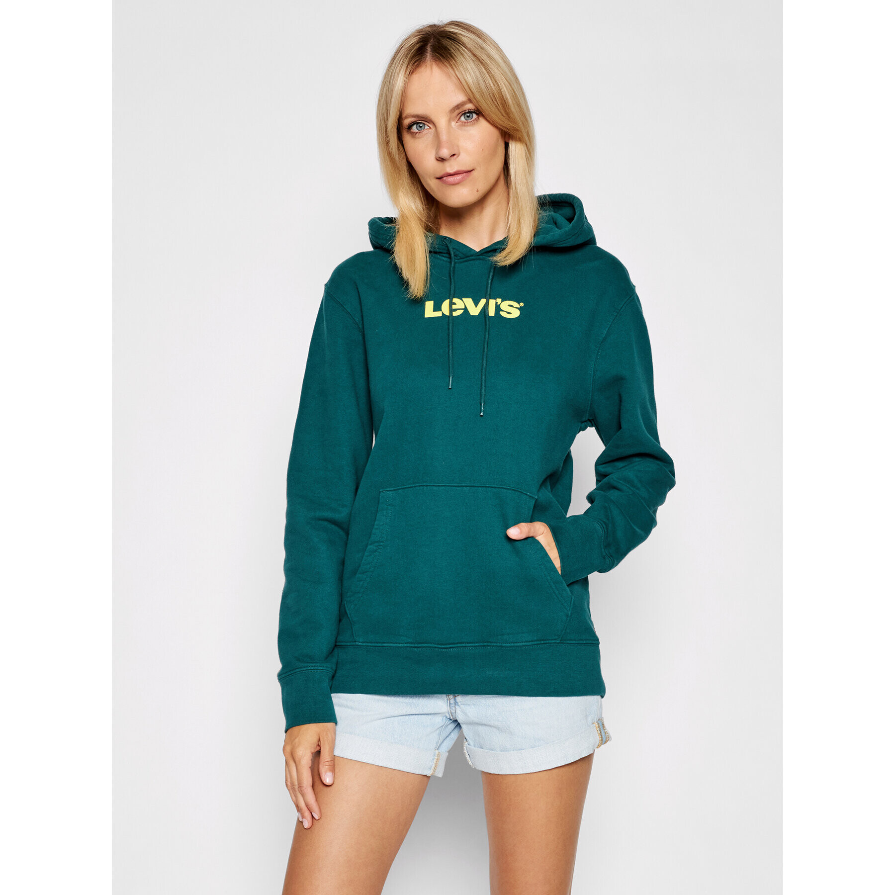 Levi's® Bluză Unisex Graphic A2410-0003 Verde Standard Fit - Pled.ro