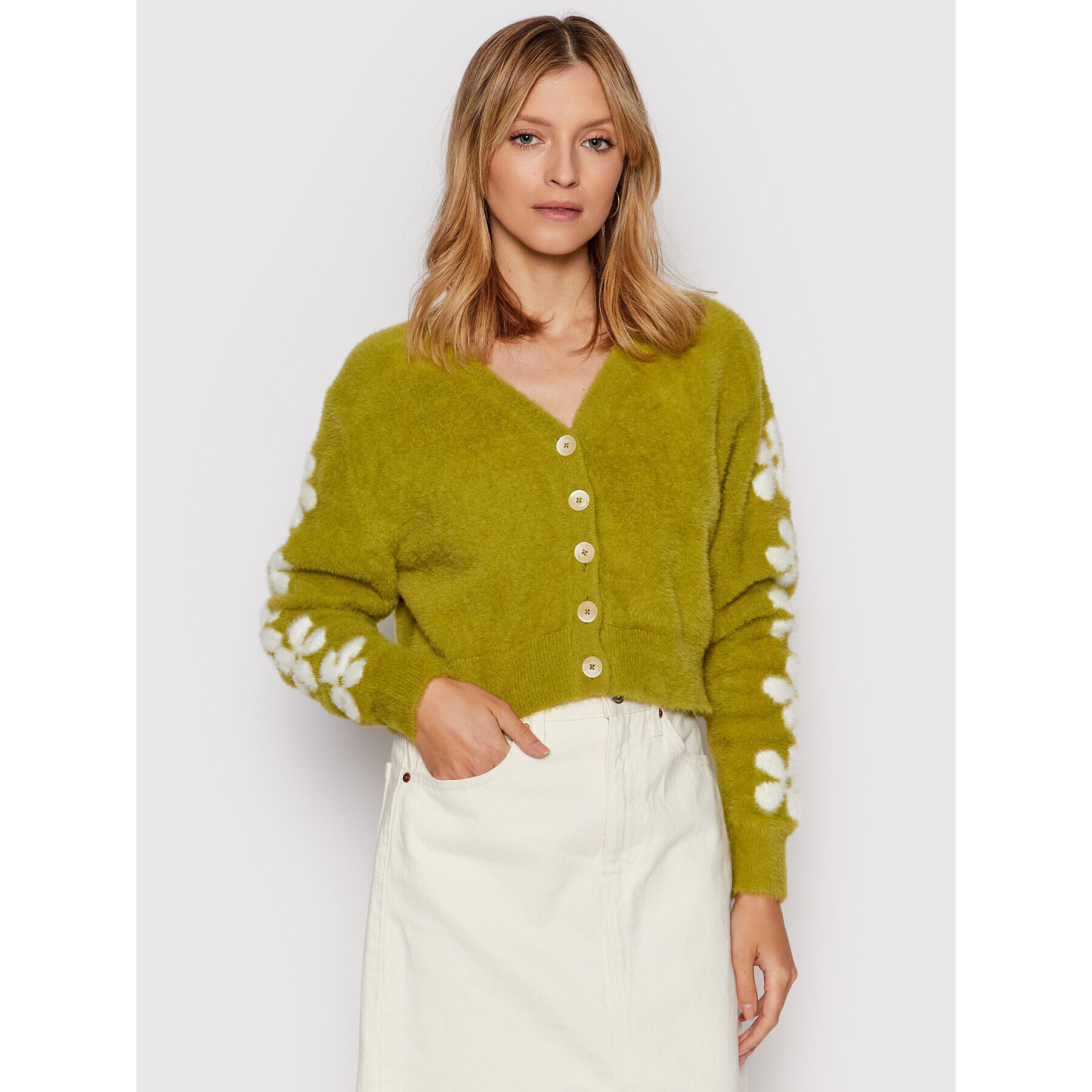 Levi's® Cardigan Audrey Cozy A1583-0001 Verde Regular Fit - Pled.ro