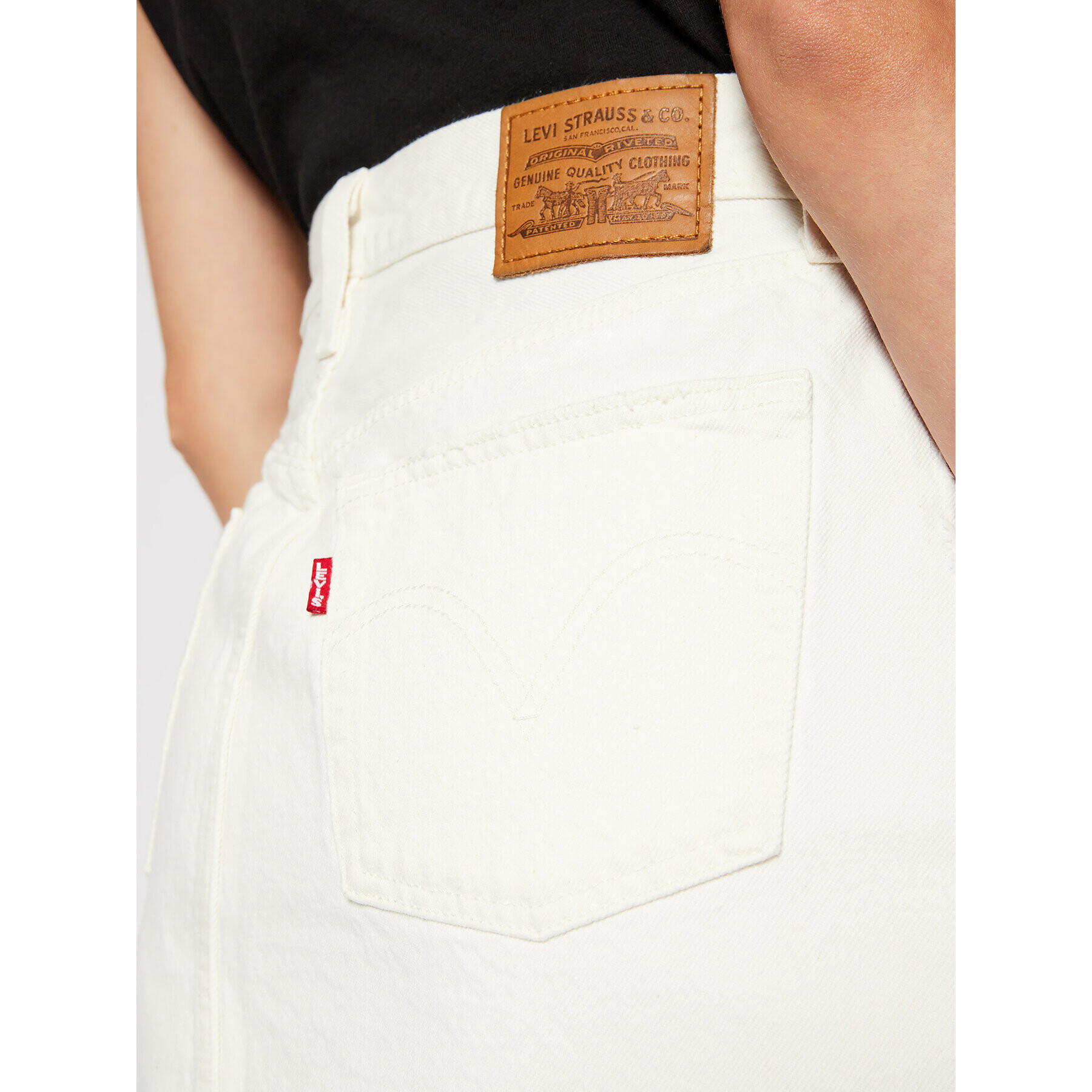 Levi's® Fustă de blugi Decon 77882-0010 Alb Regular Fit - Pled.ro