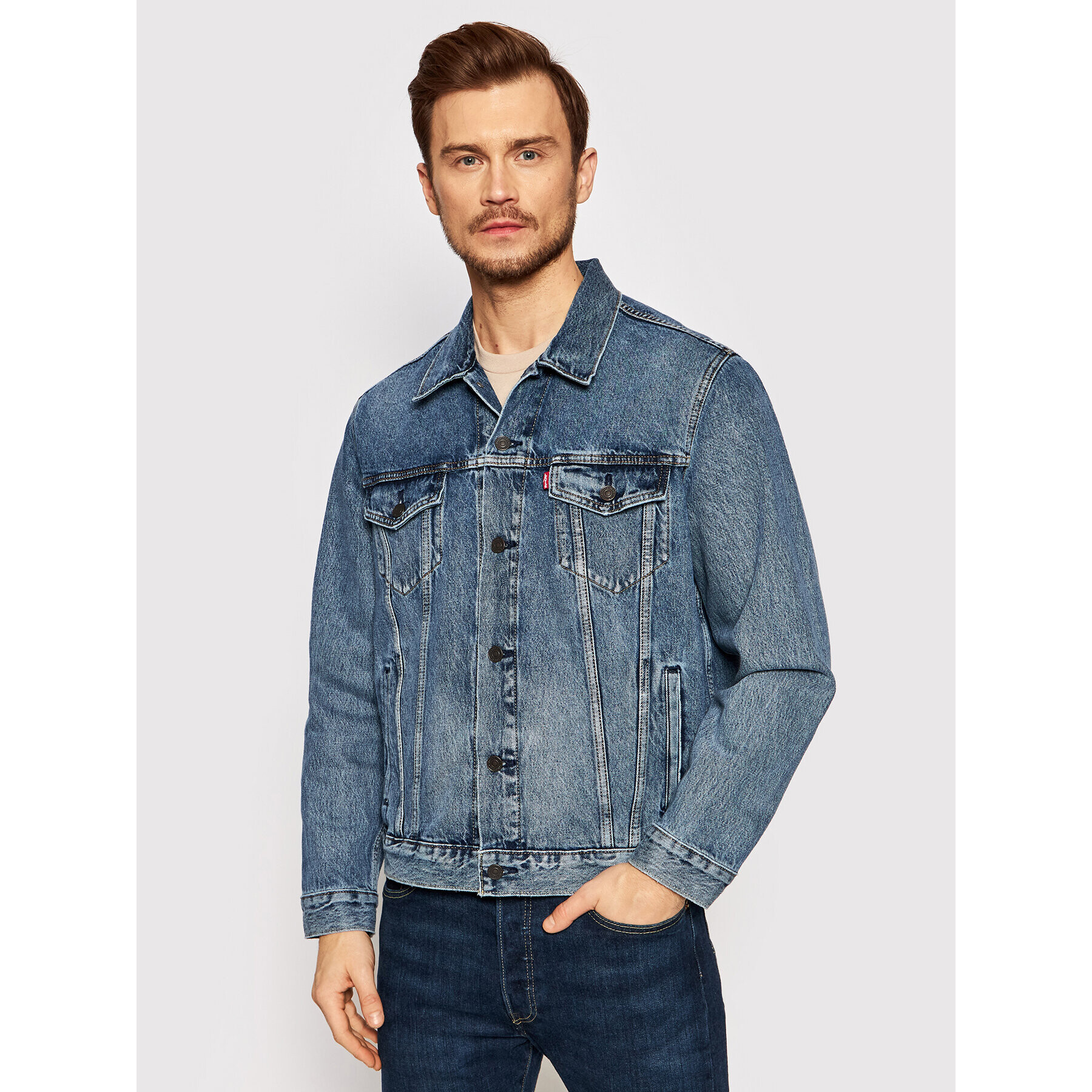 Levi's® Geacă de blugi Trucker 72334-0574 Albastru Regular Fit - Pled.ro