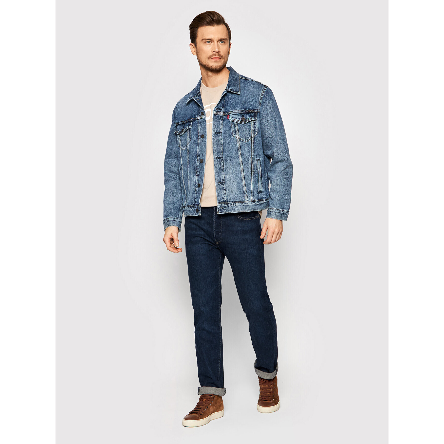 Levi's® Geacă de blugi Trucker 72334-0574 Albastru Regular Fit - Pled.ro