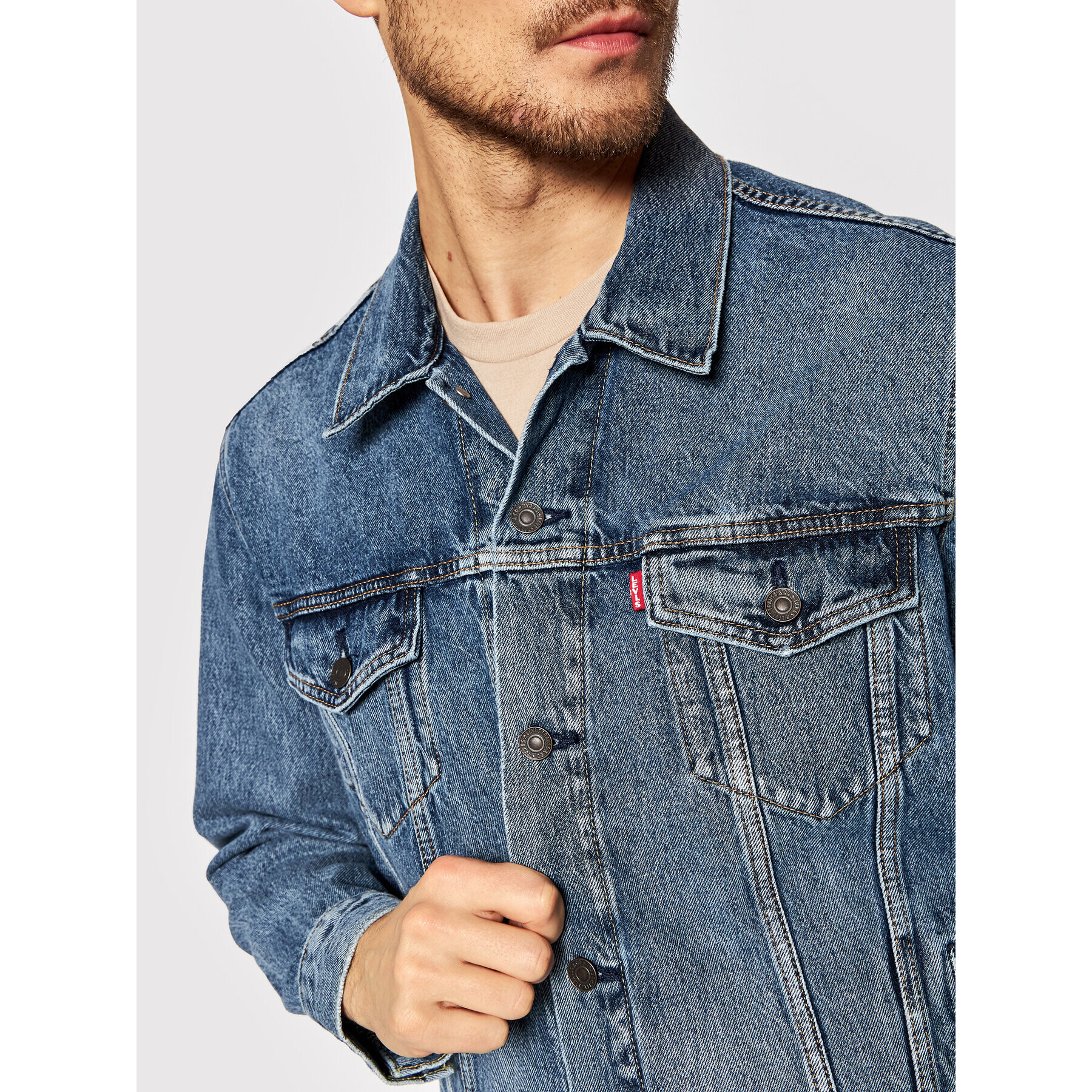 Levi's® Geacă de blugi Trucker 72334-0574 Albastru Regular Fit - Pled.ro