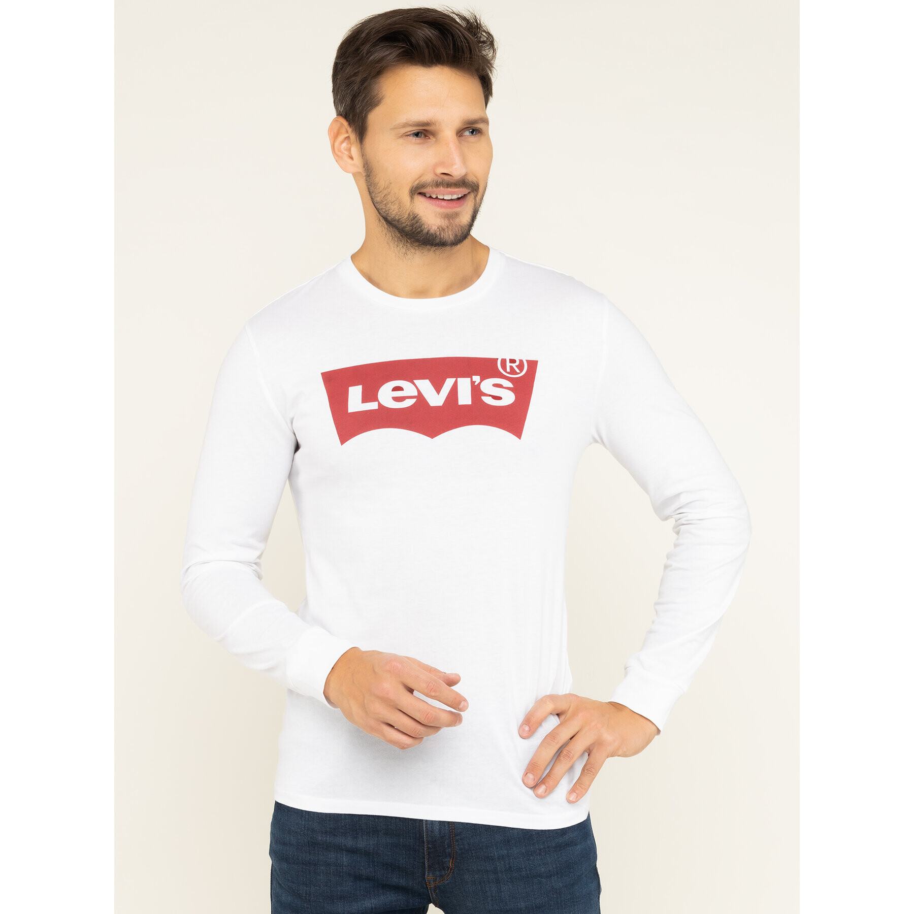 Levi's® Longsleeve Graphic Tee 36015-0010 Alb Regular Fit - Pled.ro