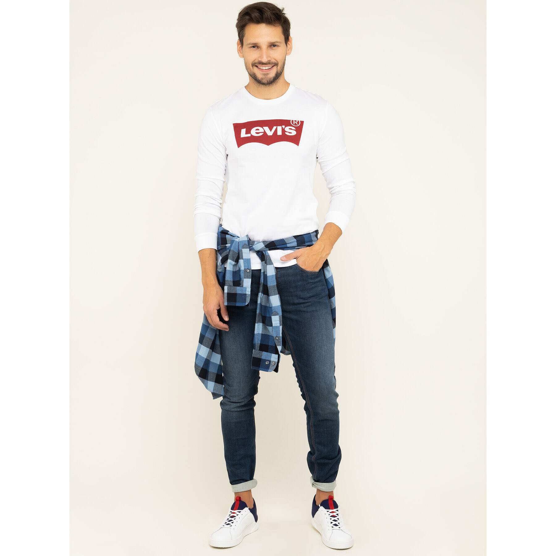 Levi's® Longsleeve Graphic Tee 36015-0010 Alb Regular Fit - Pled.ro