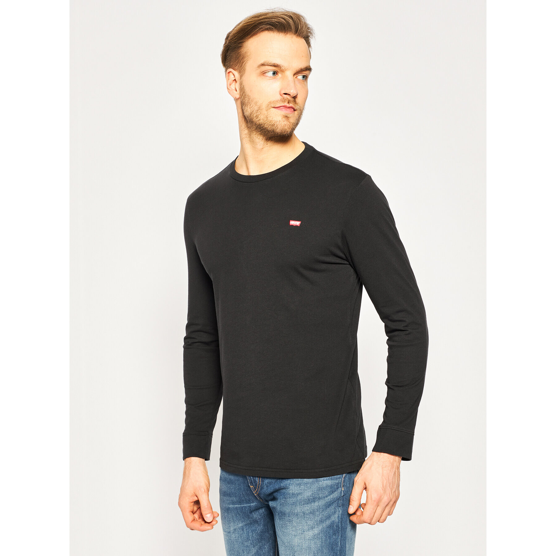 Levi's® Longsleeve Housemark Tee 72848-0009 Negru Regular Fit - Pled.ro