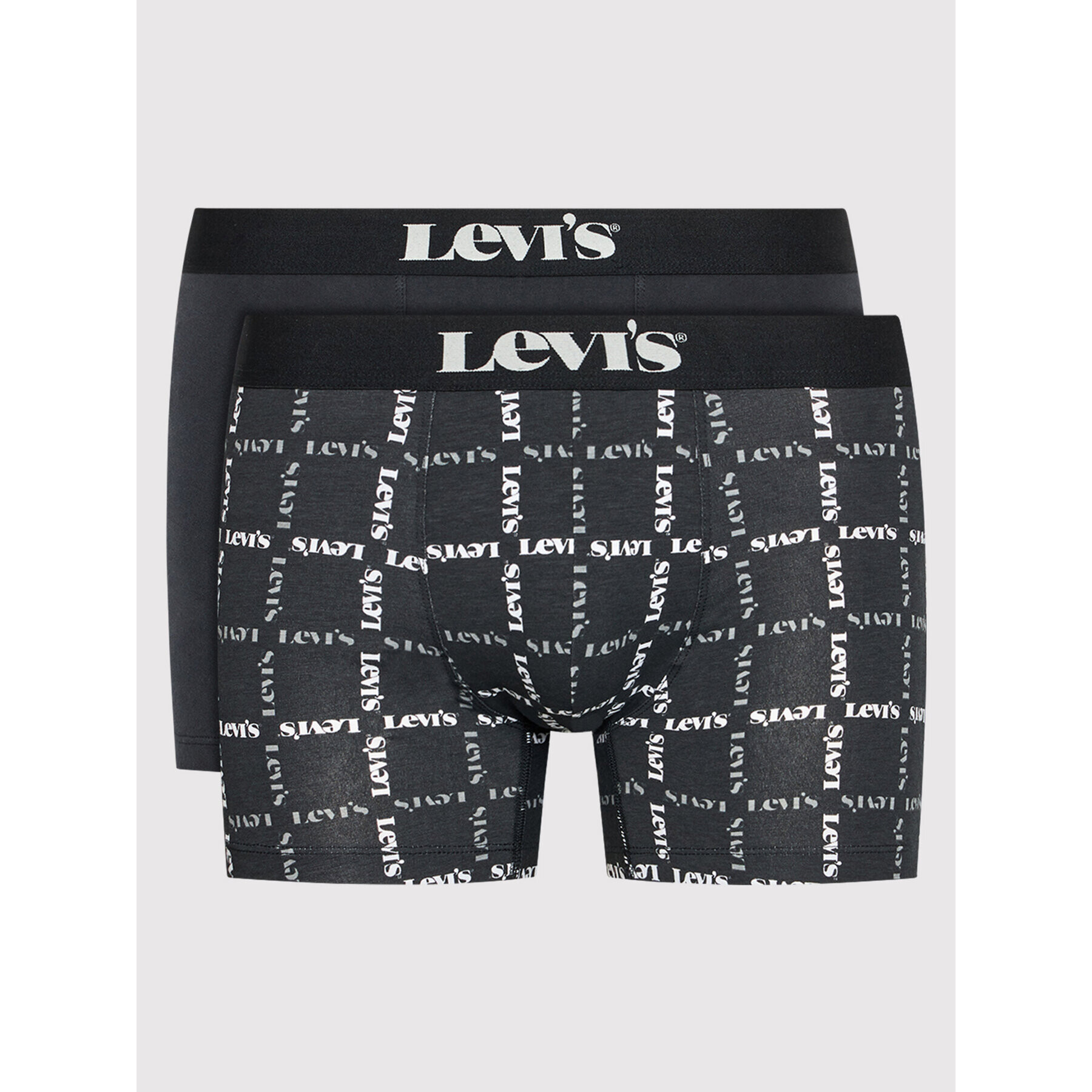 Levi's® Set 2 perechi de boxeri Logo Plaid 701203916 Negru - Pled.ro