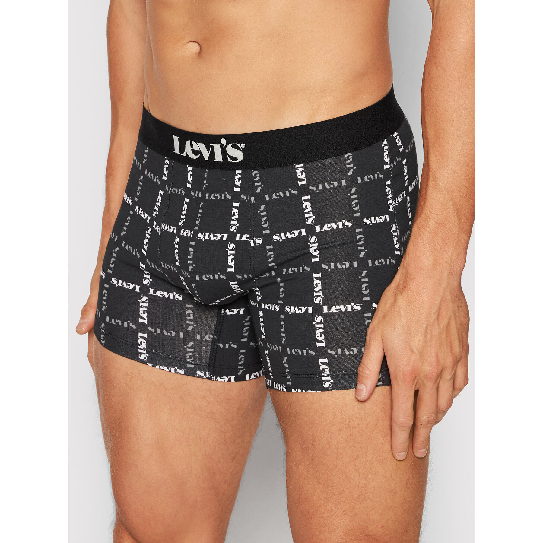 Levi's® Set 2 perechi de boxeri Logo Plaid 701203916 Negru - Pled.ro