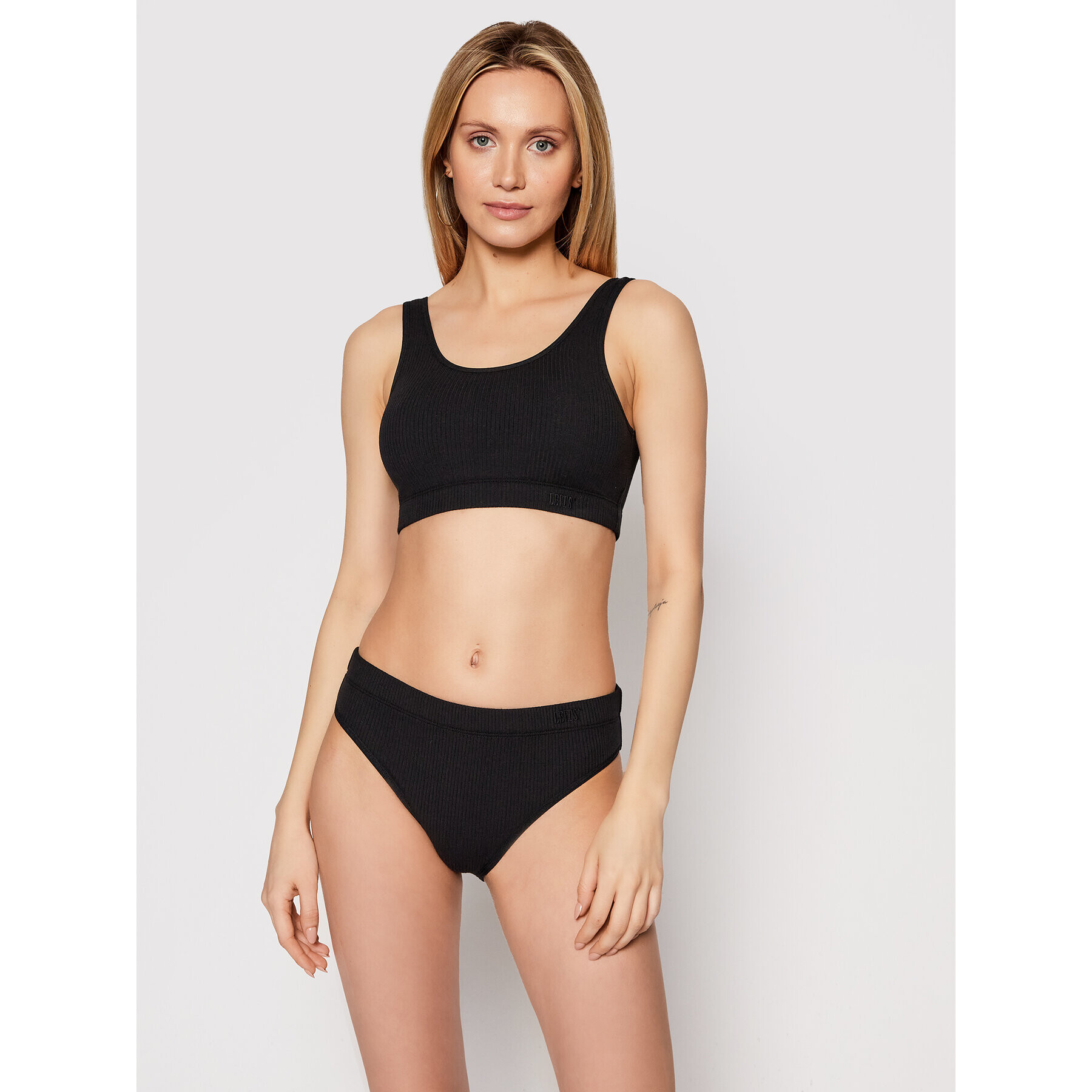 Levi's® Sutien top Rib Bra 16580-0002 Negru - Pled.ro