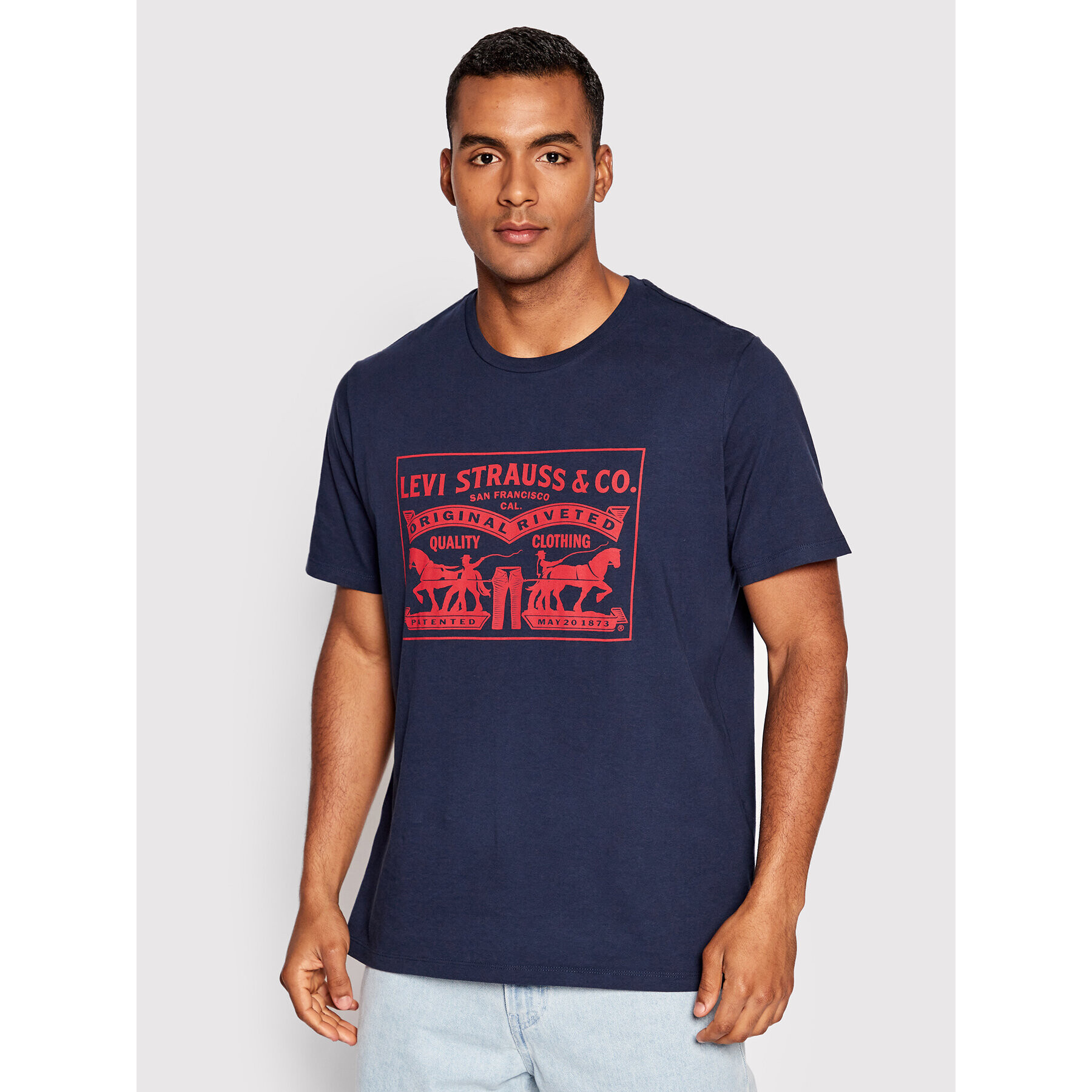 Levi's® Tricou 2-Horse Graphic 22495-0042 Bleumarin Regular Fit - Pled.ro