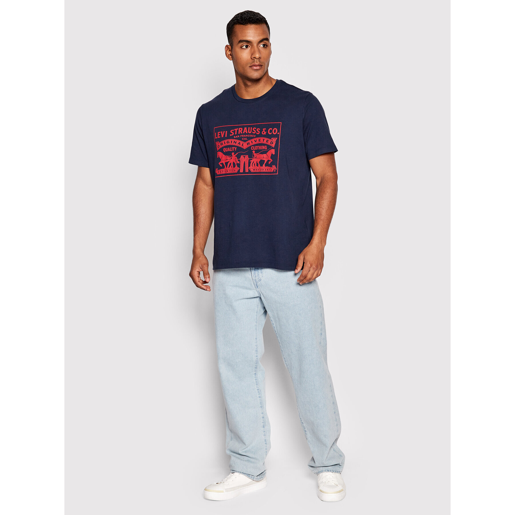 Levi's® Tricou 2-Horse Graphic 22495-0042 Bleumarin Regular Fit - Pled.ro