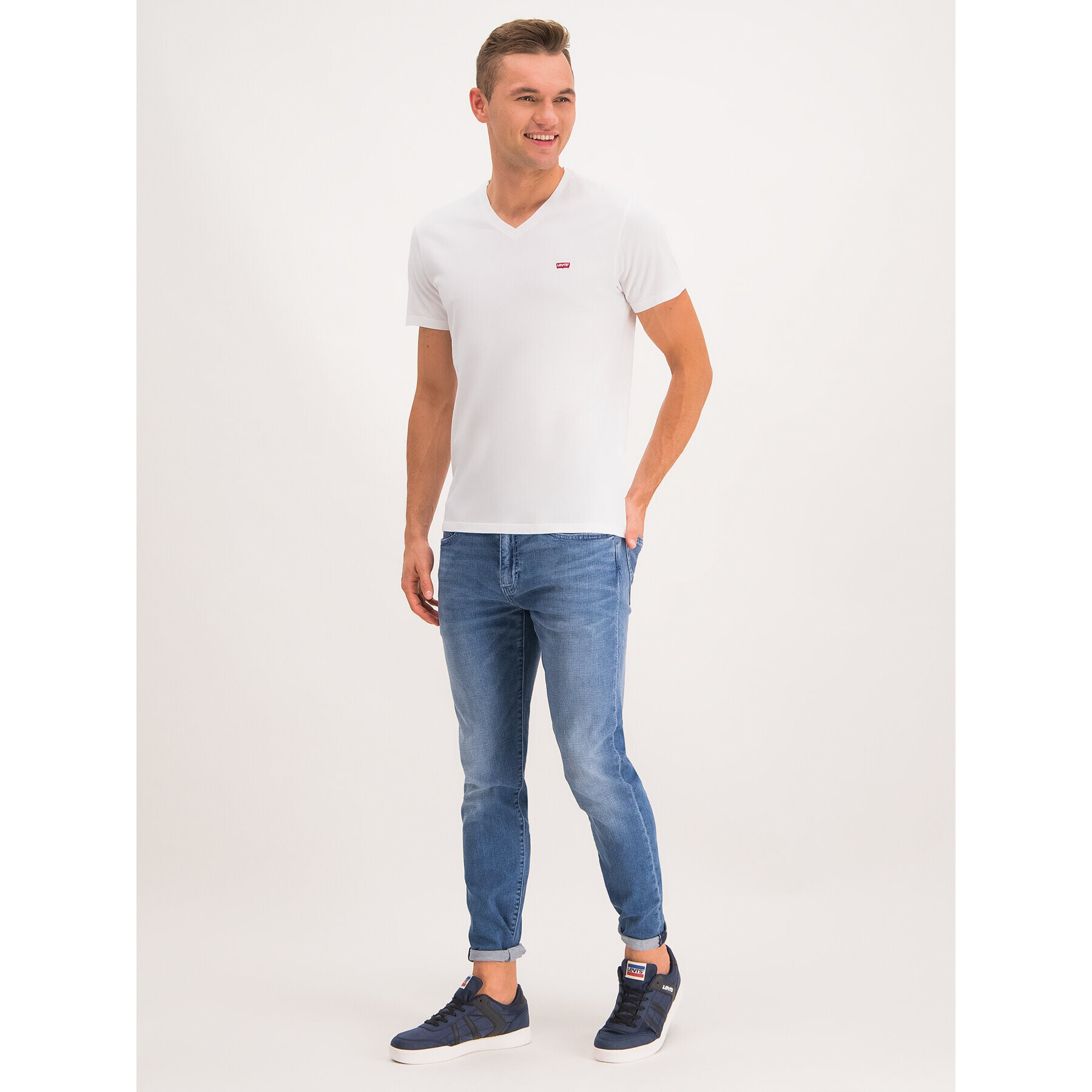 Levi's® Tricou 85641-0000 Alb Regular Fit - Pled.ro