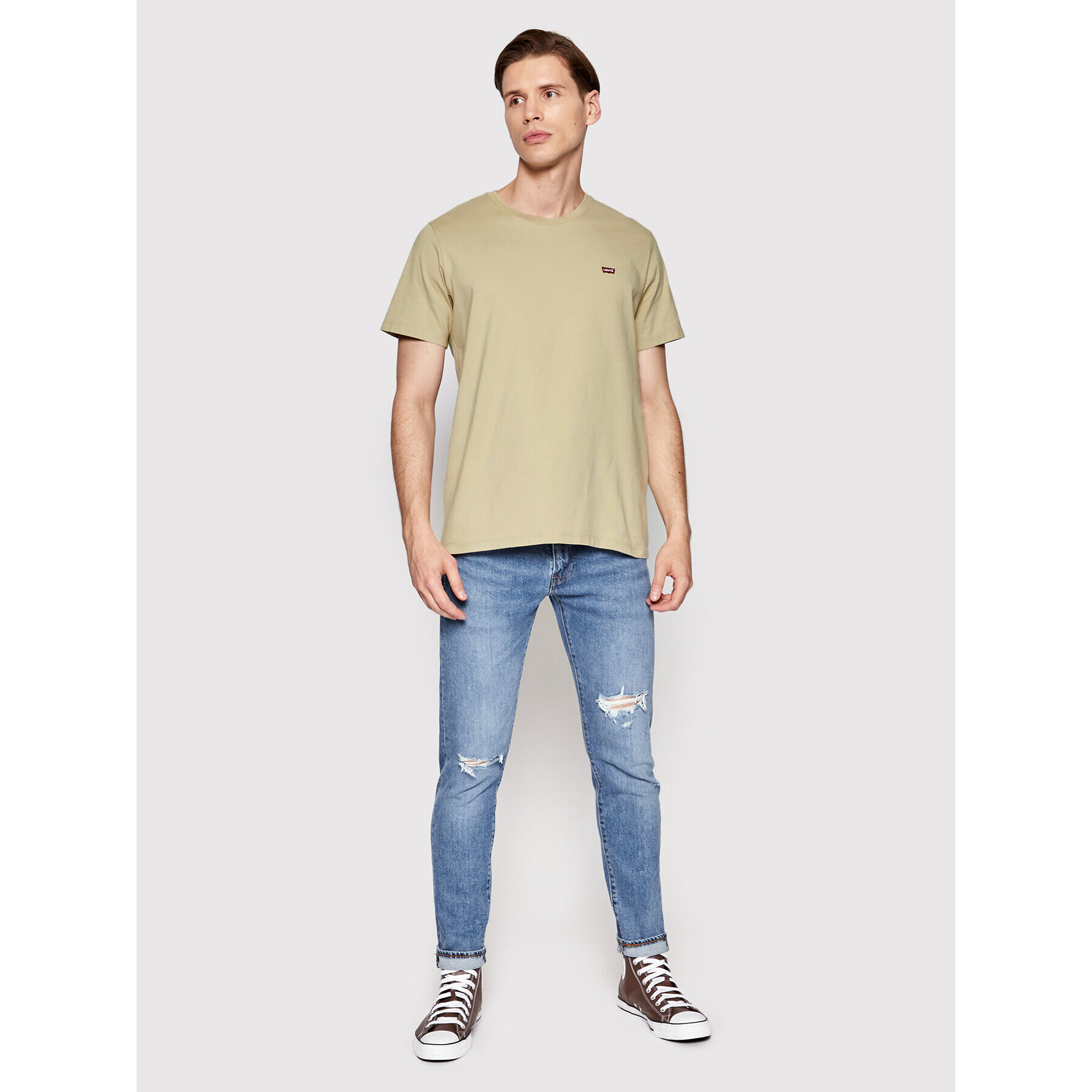 Levi's® Tricou Original Housemark 56605-0131 Bej Regular Fit - Pled.ro