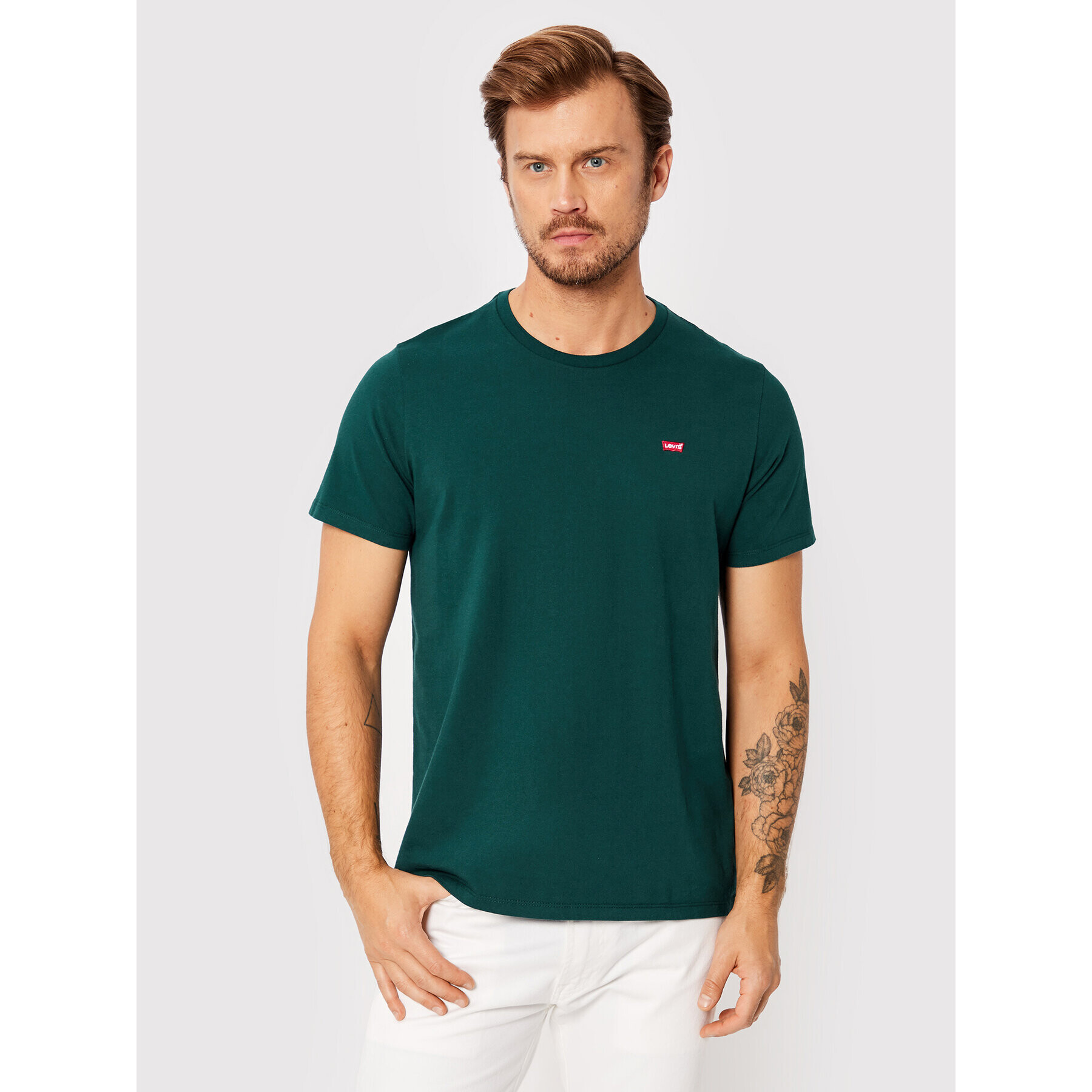 Levi's® Tricou Original Housemark 56605-0140 Verde Standard Fit - Pled.ro