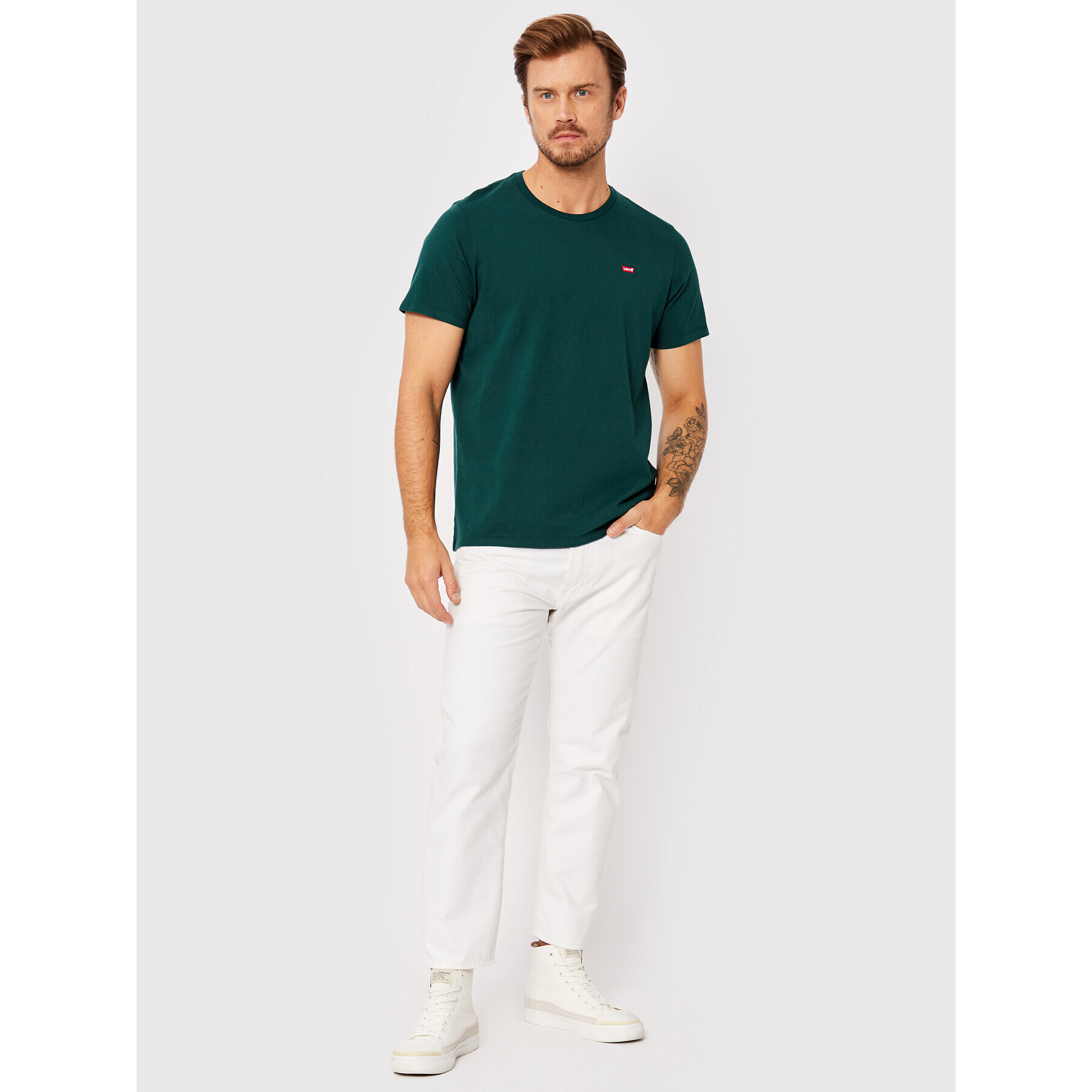 Levi's® Tricou Original Housemark 56605-0140 Verde Standard Fit - Pled.ro