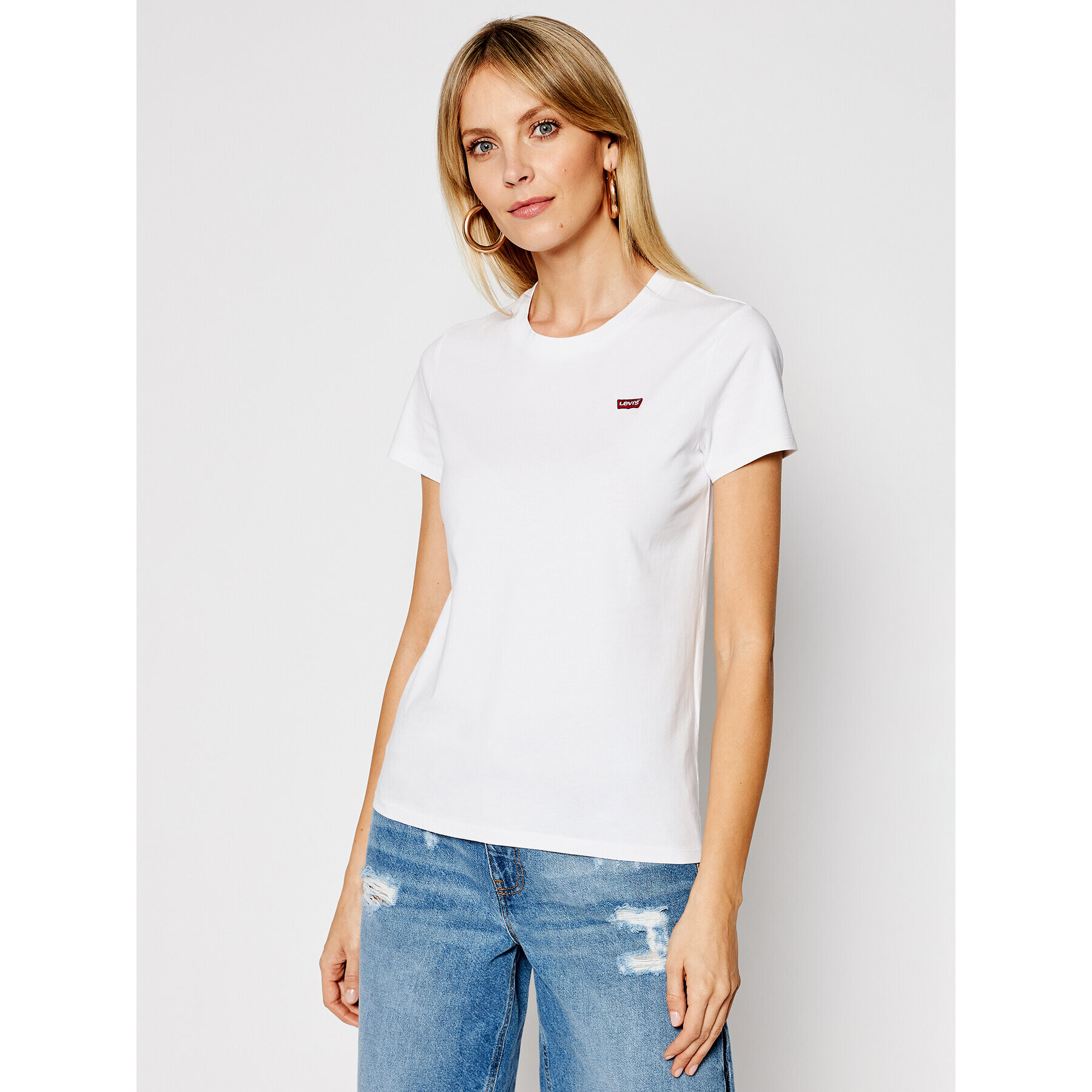 Levi's® Tricou Perfect Tee 39185-0006 Alb Regular Fit - Pled.ro