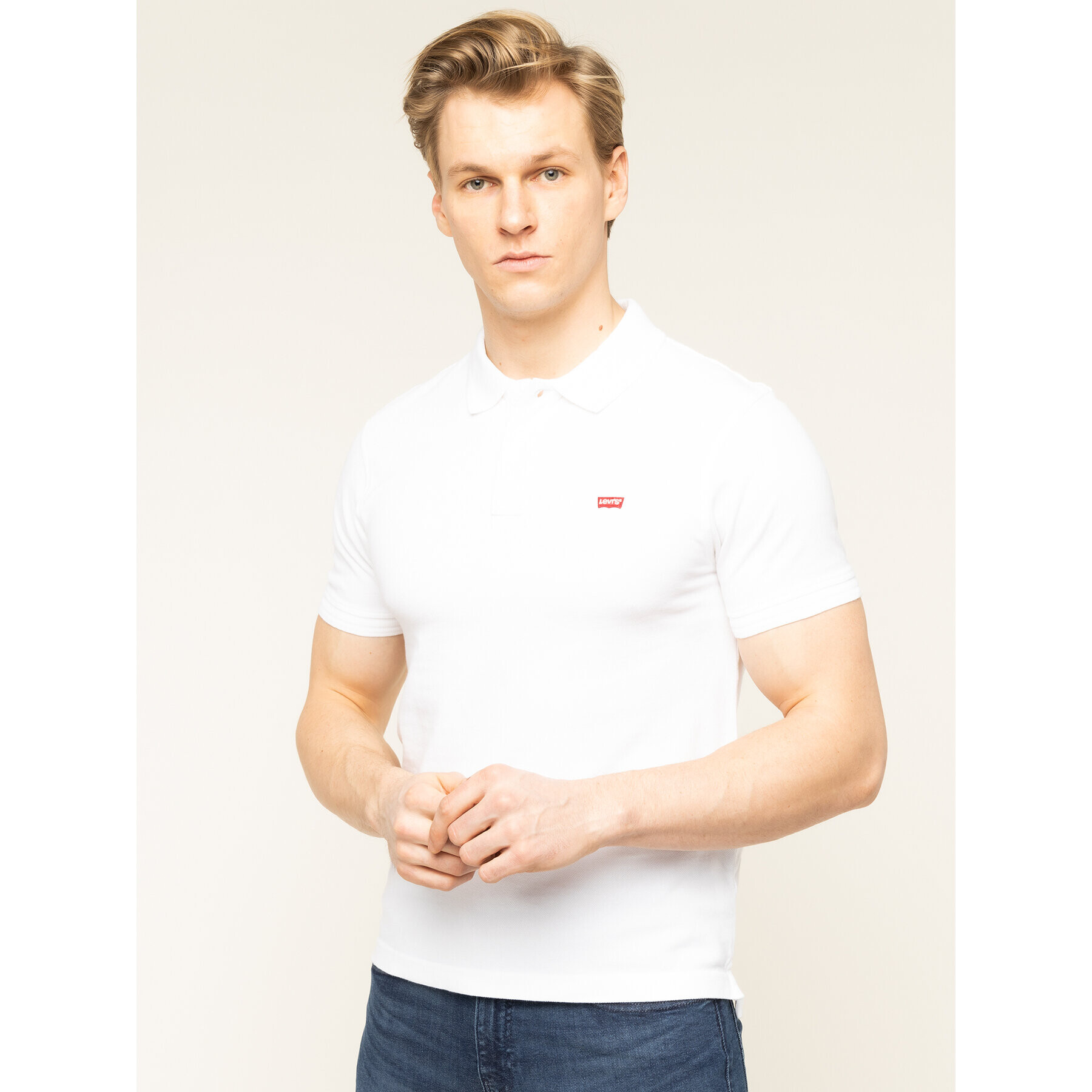 Levi's® Tricou polo 22401-0001 Alb Regular Fit - Pled.ro