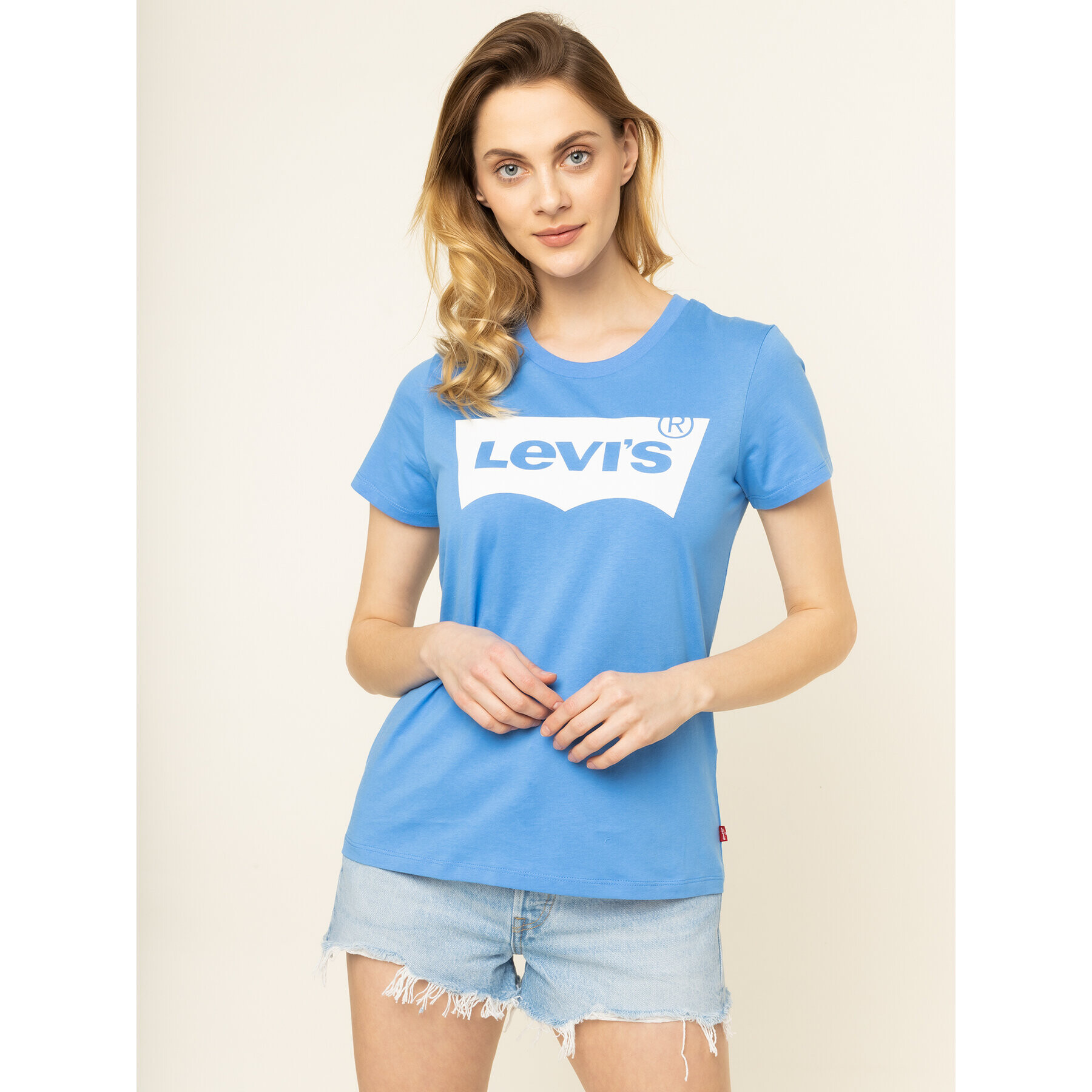 Levi's® Tricou The Perfect Graphic Tee 17369-0793 Albastru Regular Fit - Pled.ro