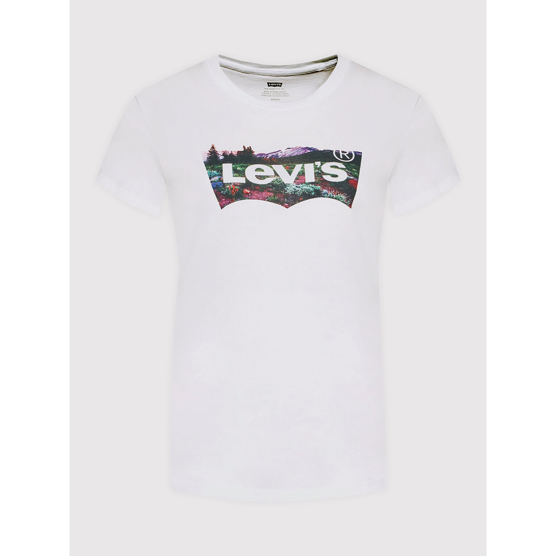 Levi's® Tricou The Perfect Open 17369-1926 Alb Regular Fit - Pled.ro