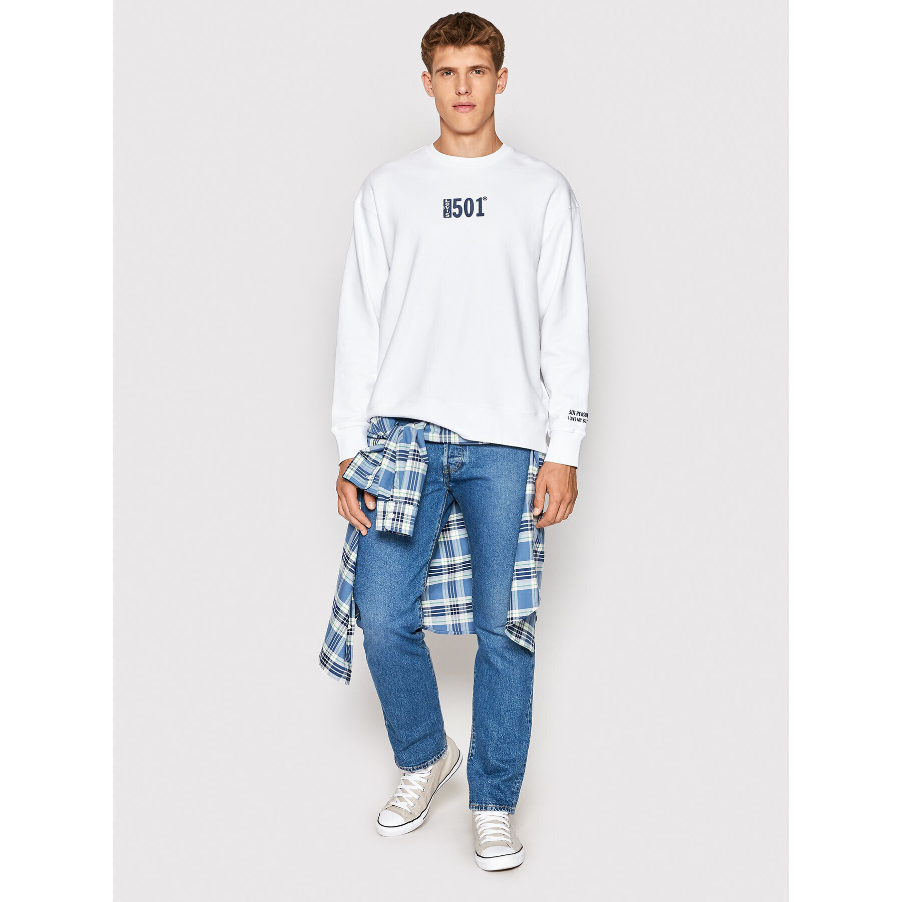 Levi's® Bluză Graphic 38712-0056 Alb Relaxed Fit - Pled.ro