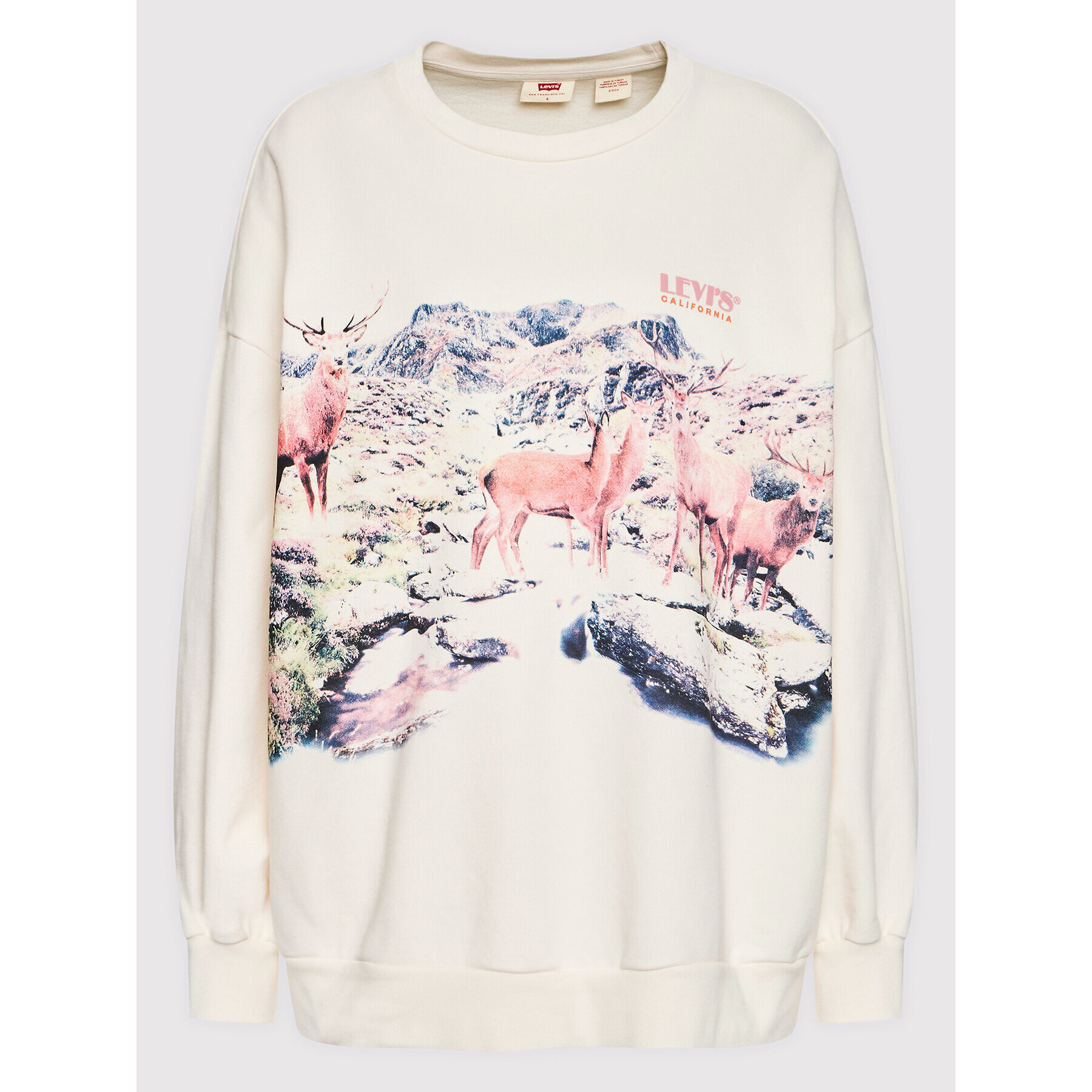 Levi's® Bluză Graphic Prism Crewneck A0888-0038 Bej Oversize - Pled.ro