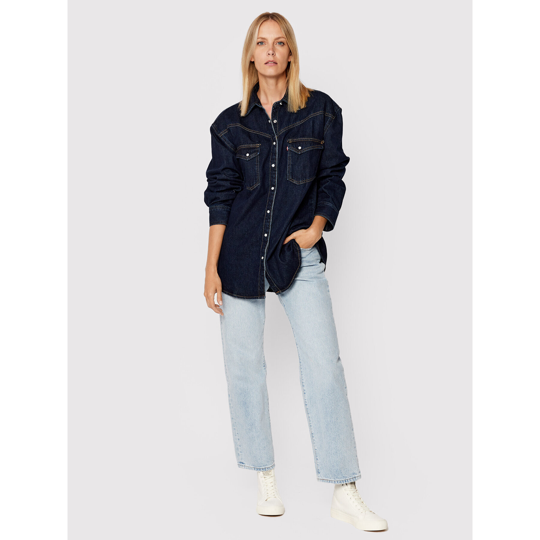 Levi's® cămașă de blugi Red Tab™ Dorsey Western A3364-0000 Bleumarin Oversize - Pled.ro