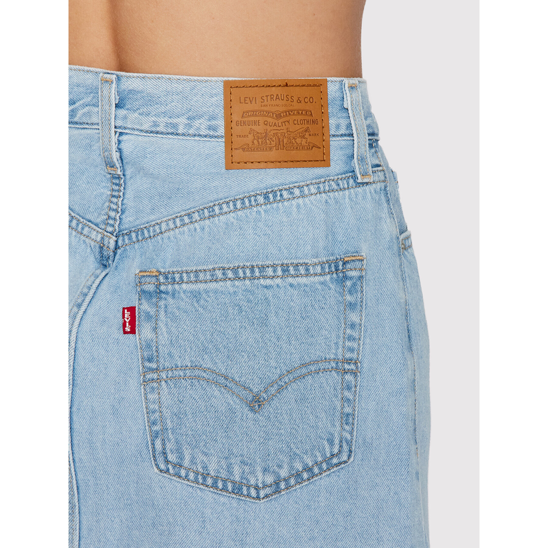 Levi's® Fustă de blugi Buttonfront A3528-0001 Albastru Regular Fit - Pled.ro