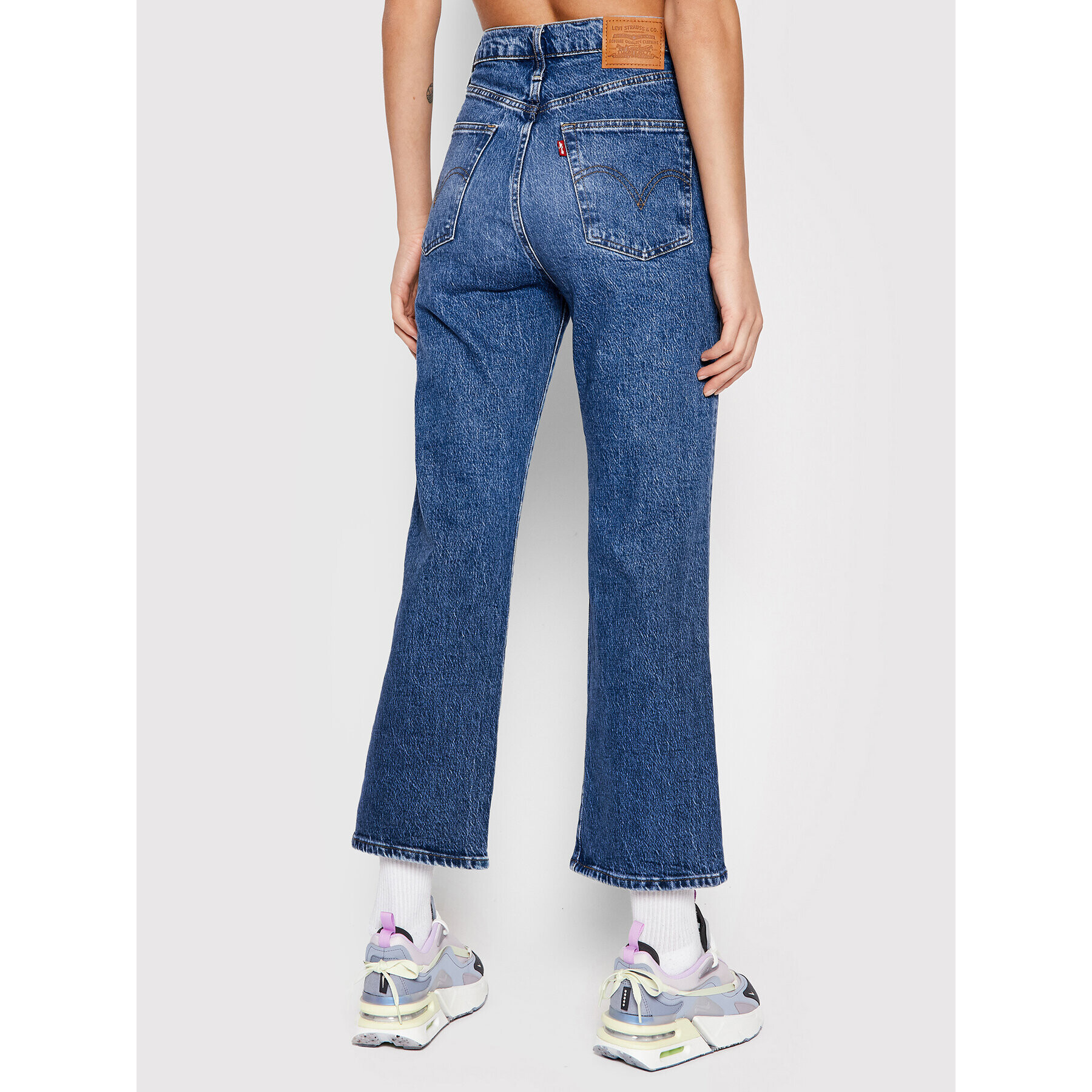 Levi's® Blugi Ribcage Crop Bootcut A1967_1 Bleumarin Slim Fit - Pled.ro