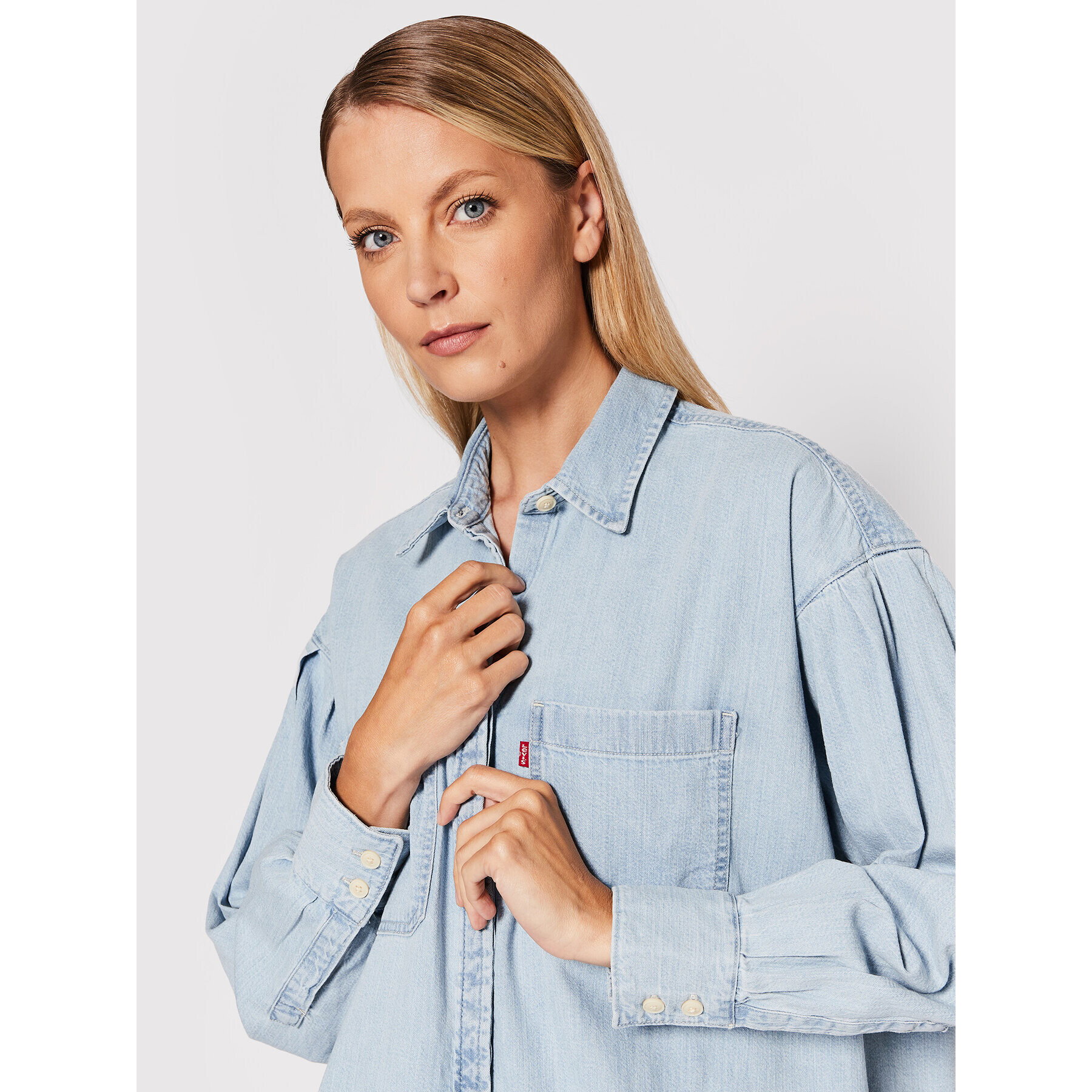 Levi's® cămașă de blugi A1901-0001 Albastru Relaxed Fit - Pled.ro