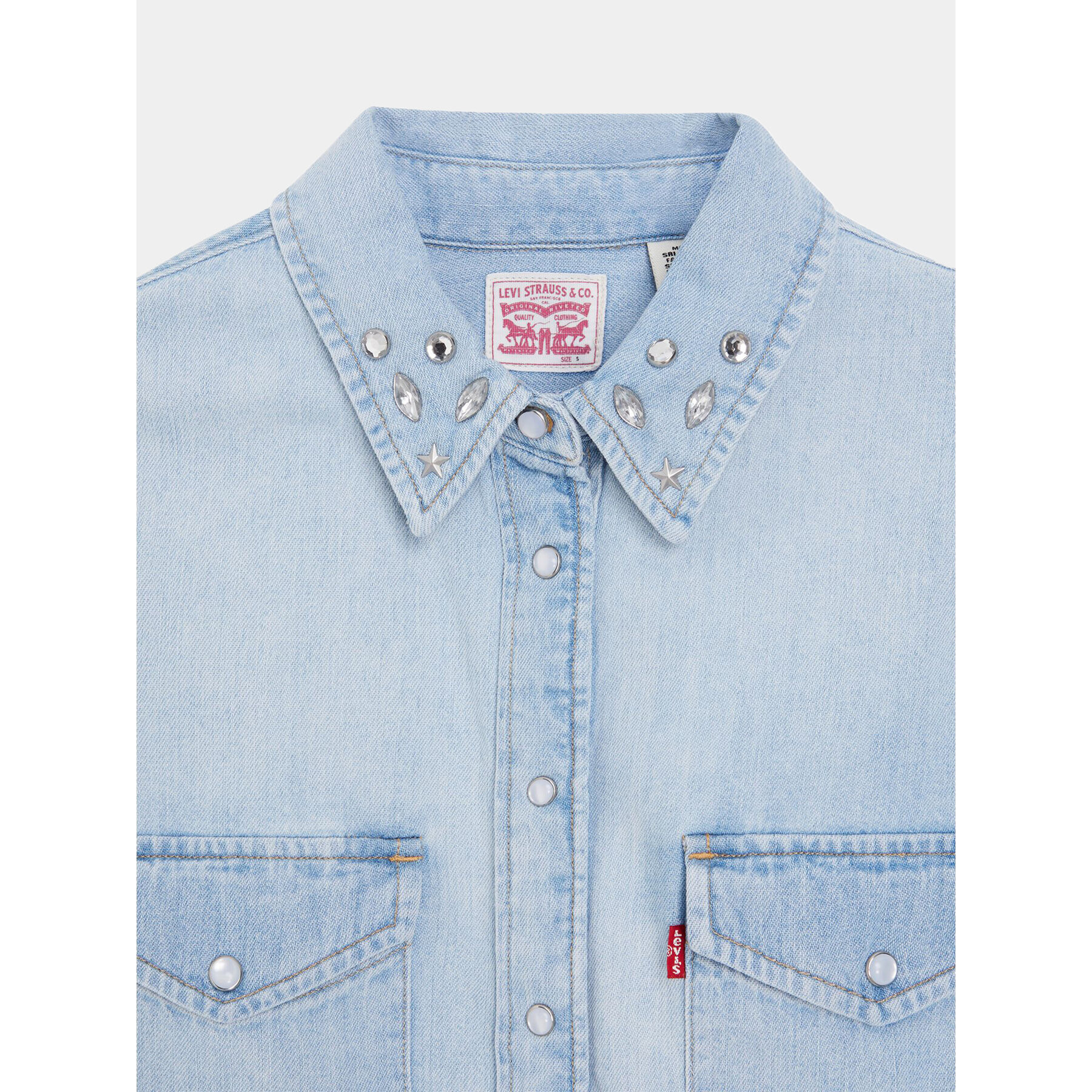 Levi's® cămașă de blugi Essential Western 16786-0024 Albastru Regular Fit - Pled.ro